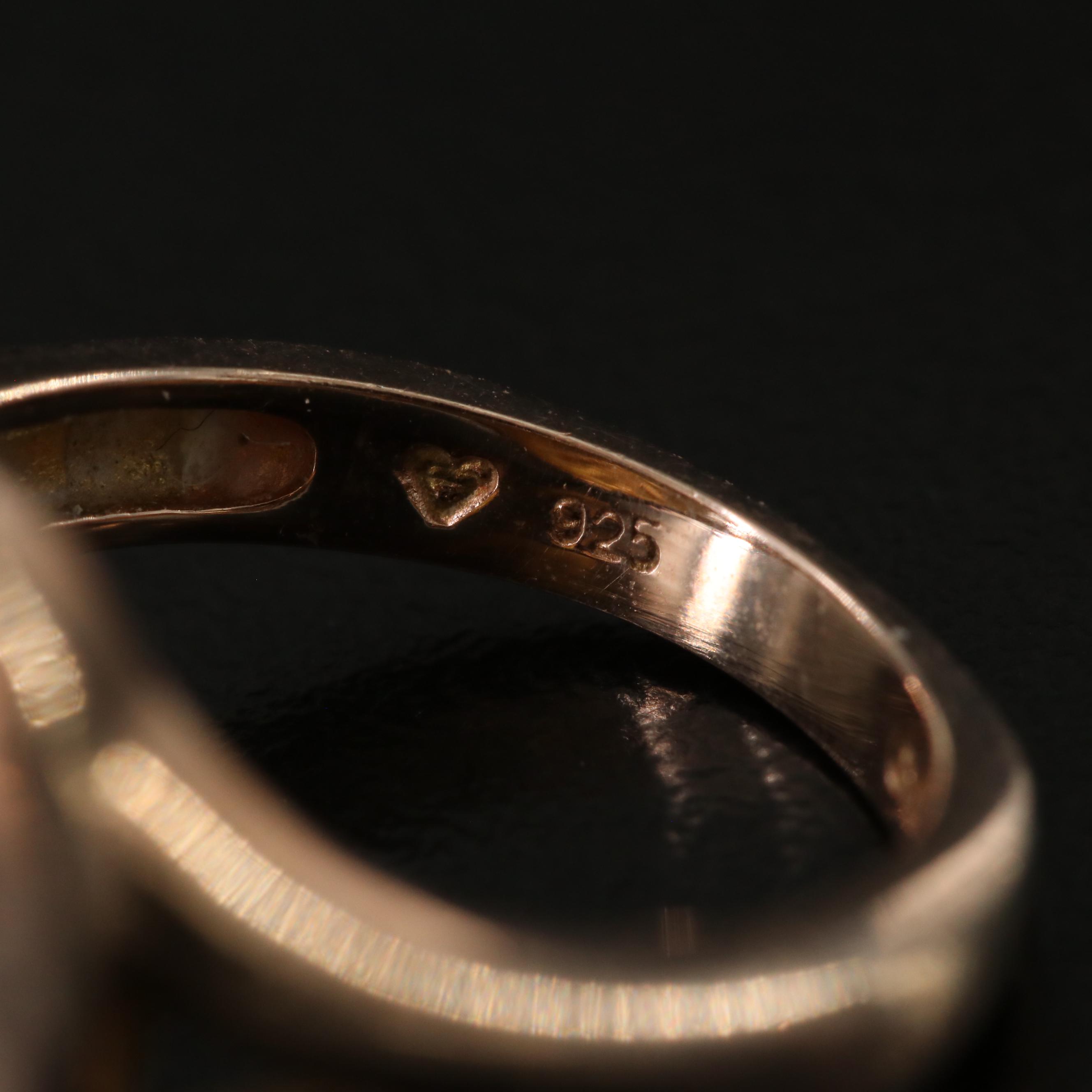 Sterling Guilloché Enamel Ring