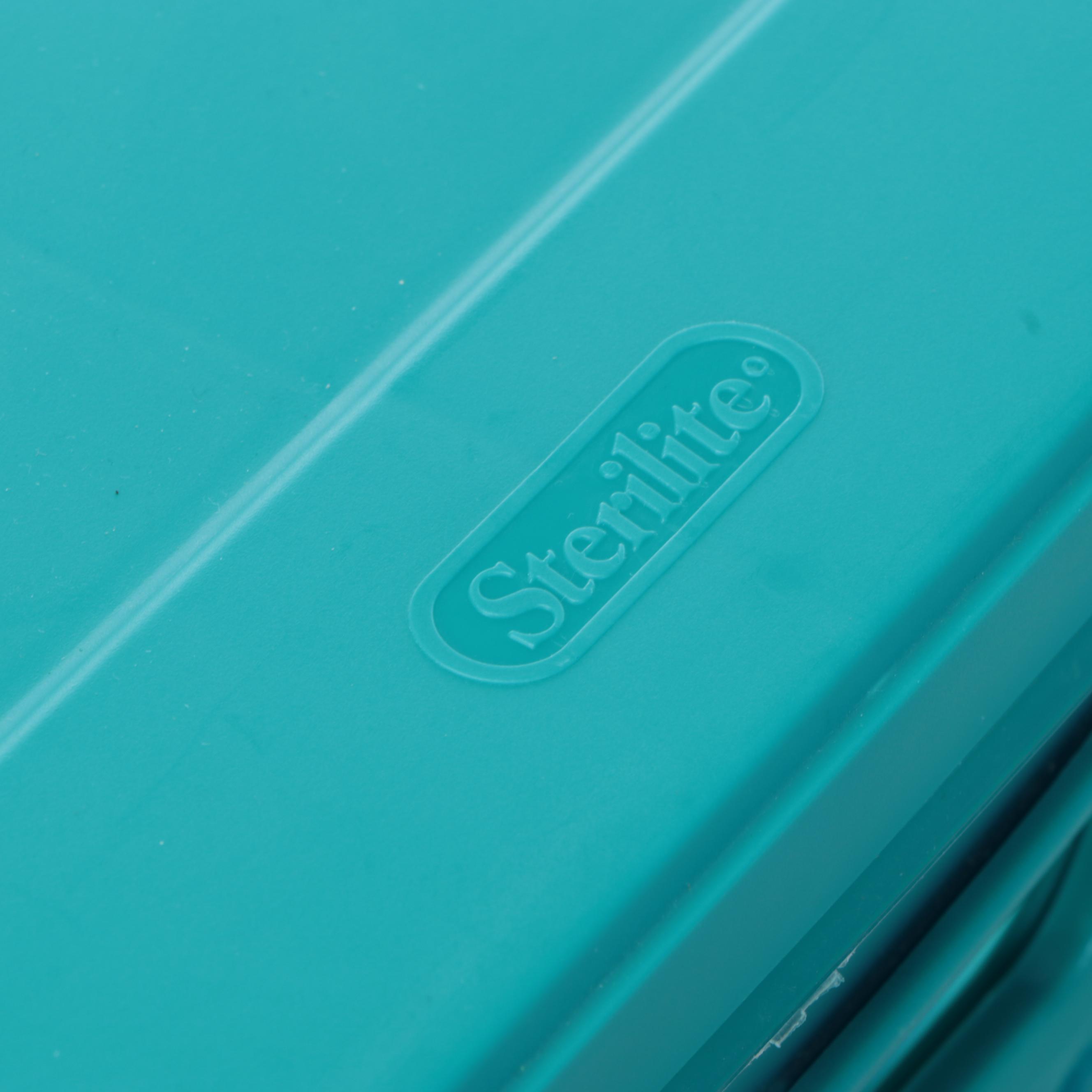 Sterilite Teal Blue Four-Drawer Plastic Storage Unit