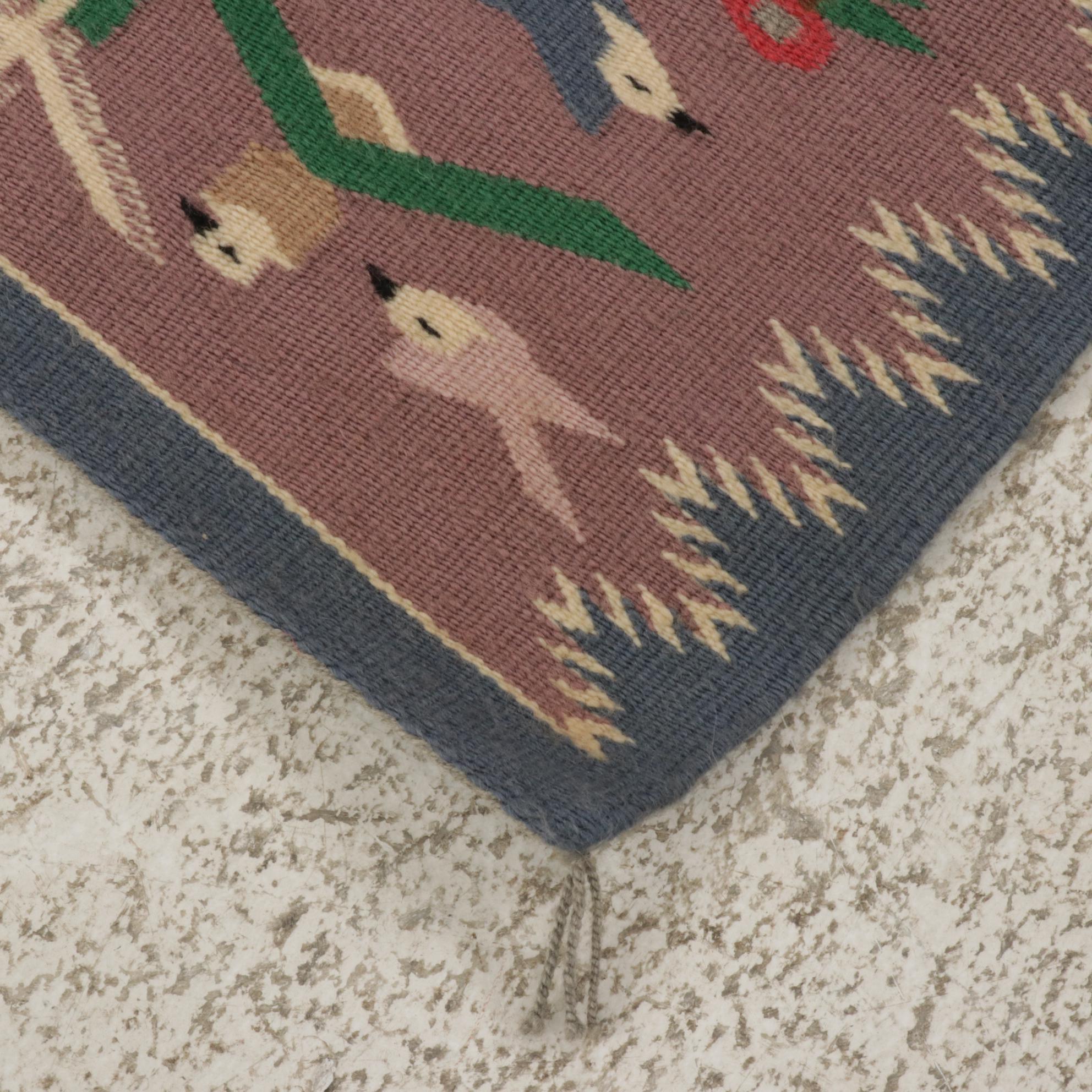 1'11 x 2'6 Handwoven Navajo Tree of Life Accent Rug