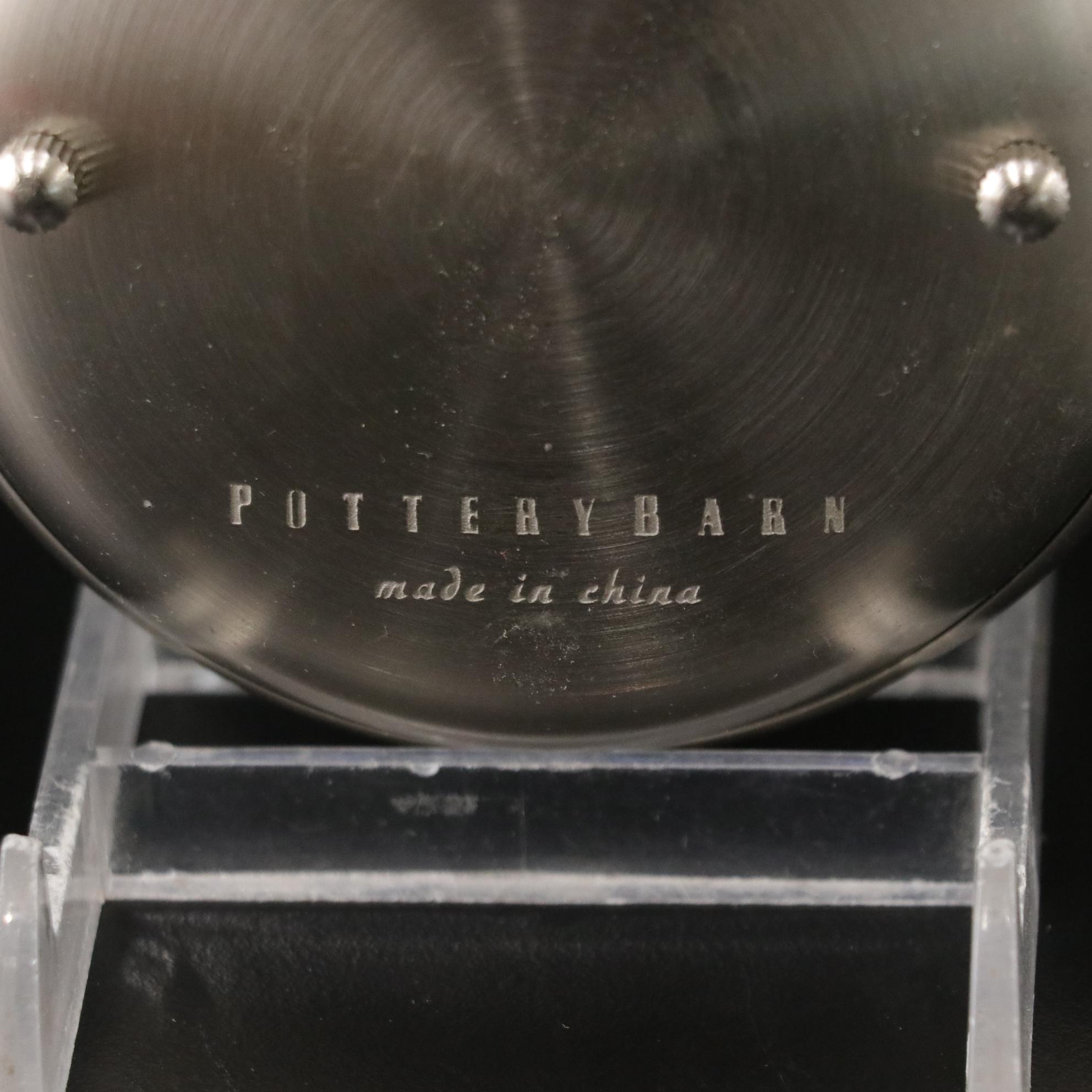 Pottery Barn Pocket Watch Clock & Dome Magnifying Glass