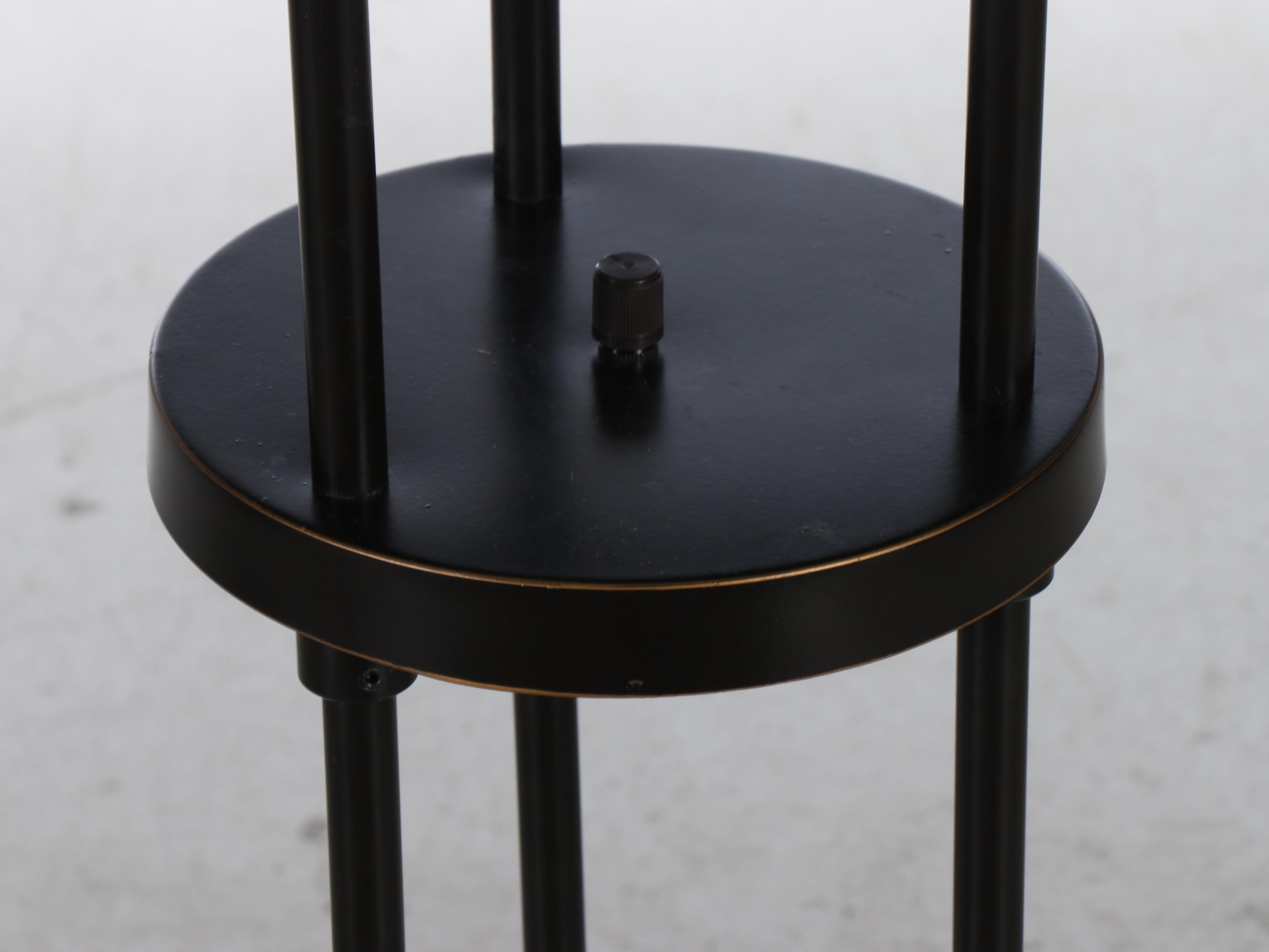 allen + roth "Latchbury" Oil Rubbed Bronze 3-Tier Floor Lamp with Glass Shades