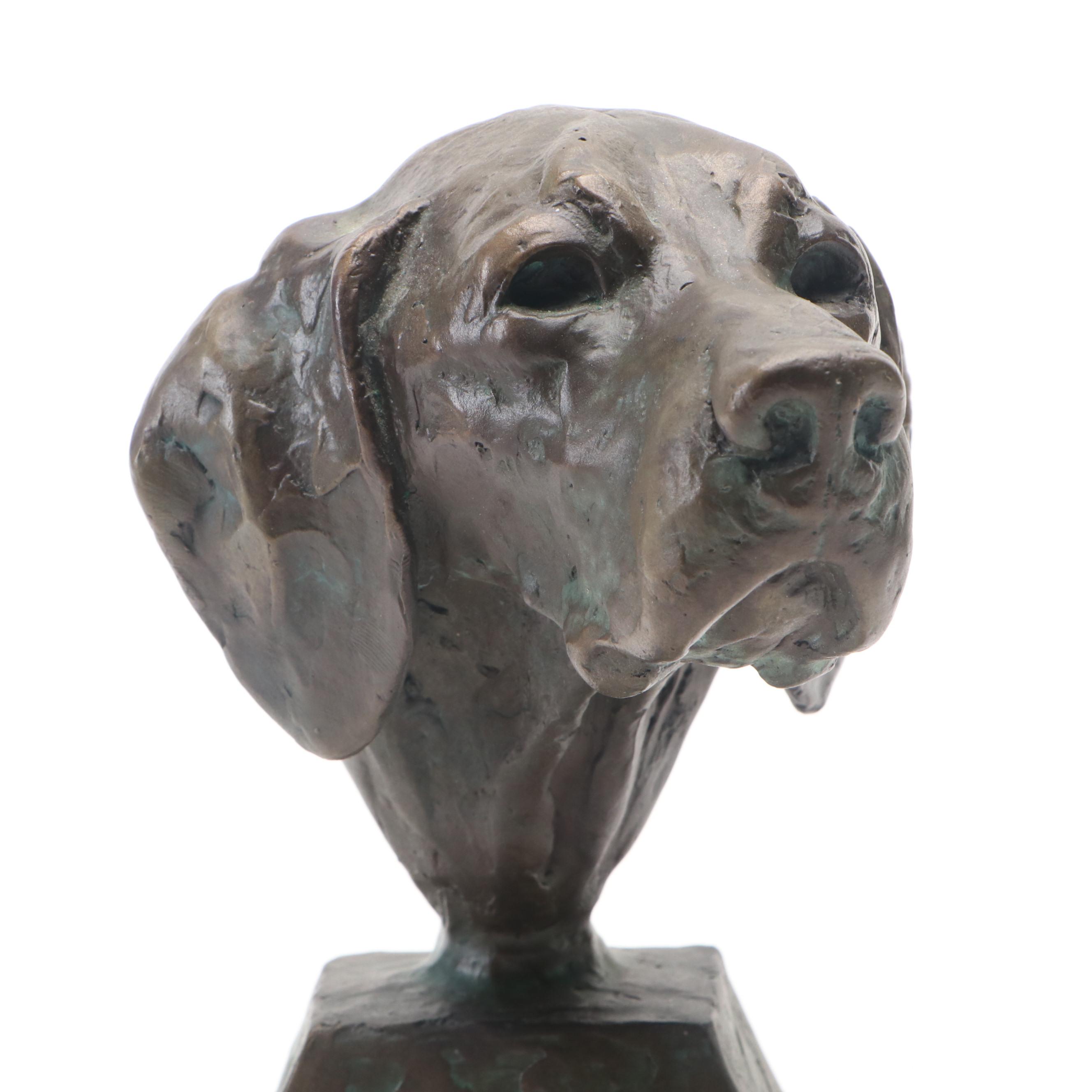 H. Kreg Harrison "German Shorthaired Pointer" Bronze Bust