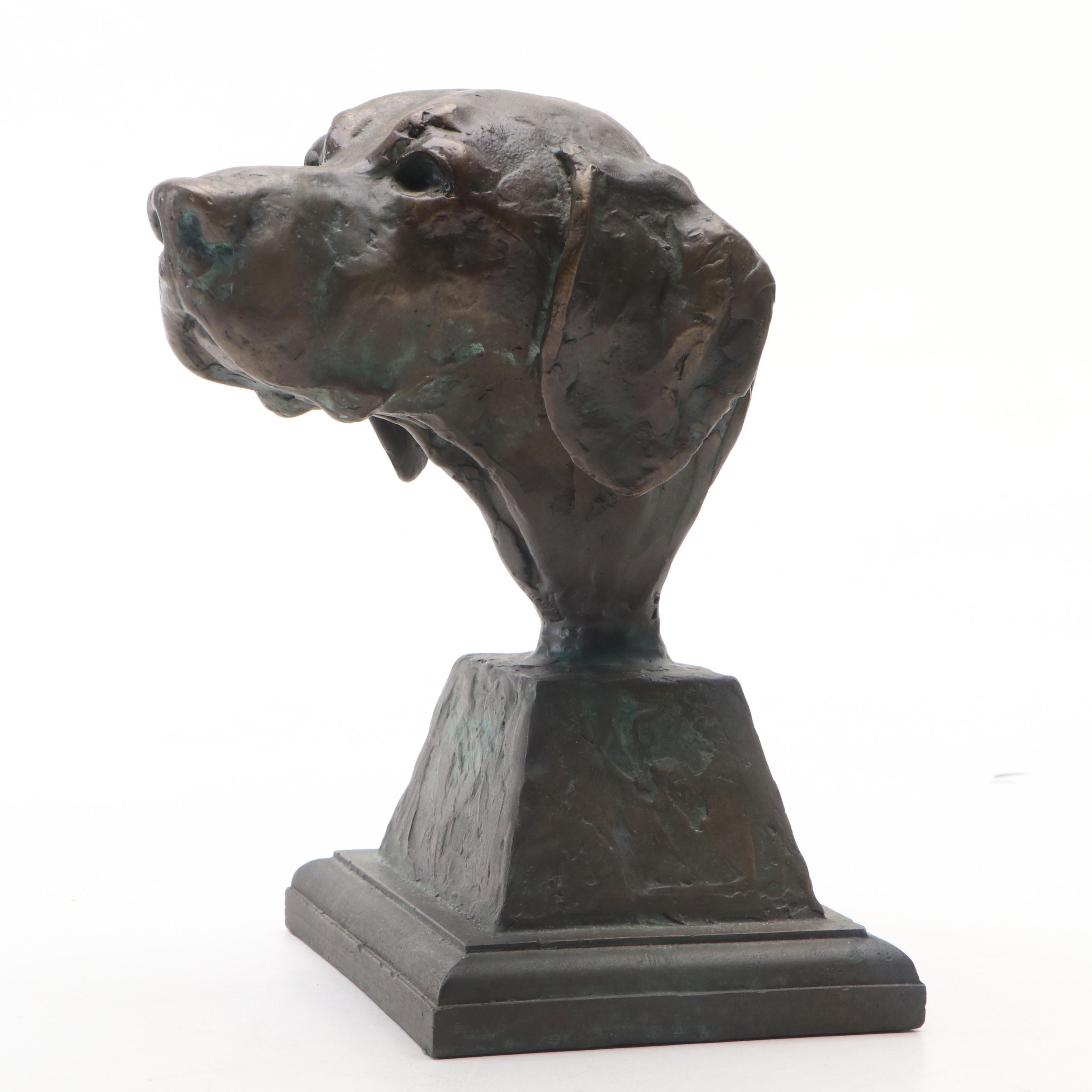 H. Kreg Harrison "German Shorthaired Pointer" Bronze Bust