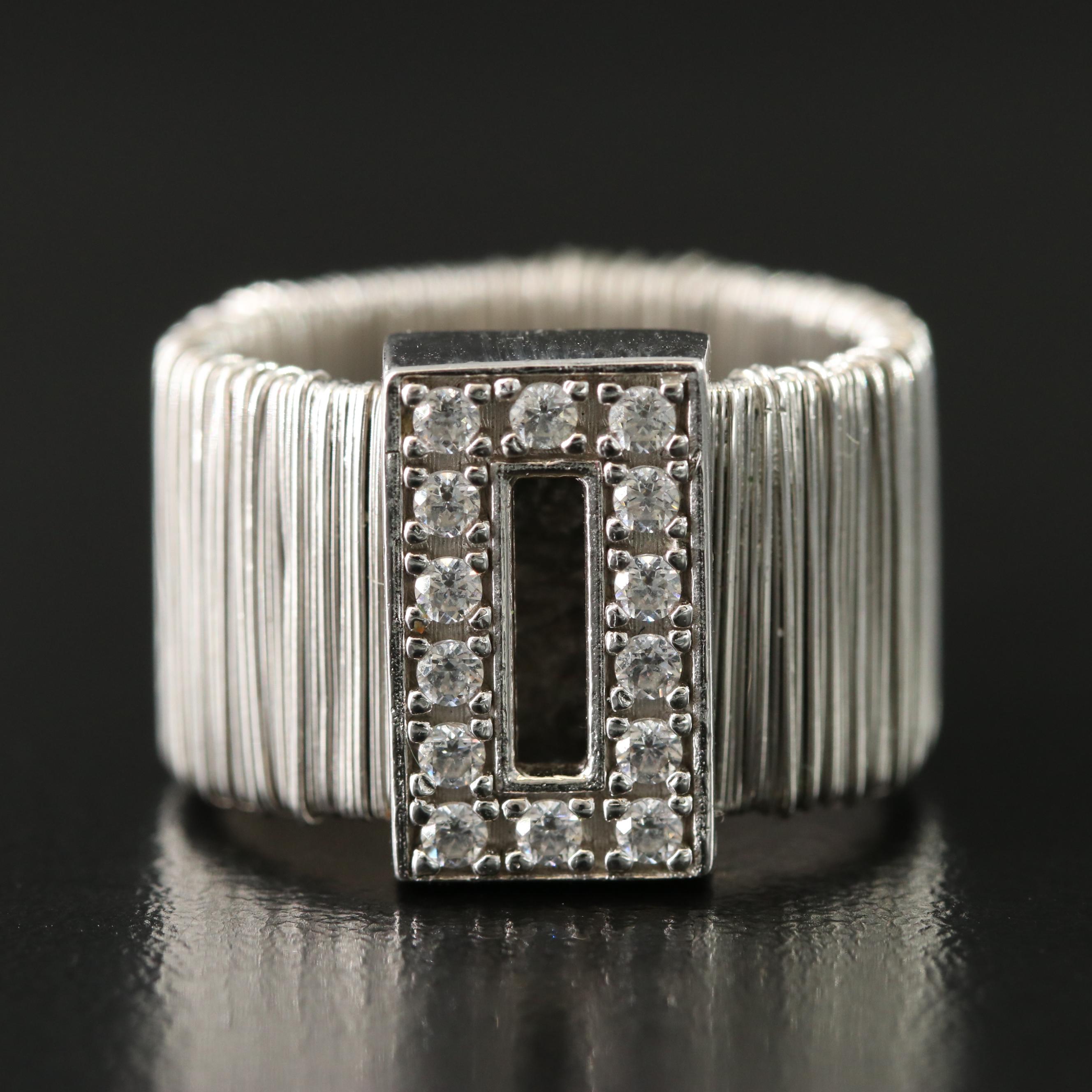 Milor Italian Sterling CZ Ring