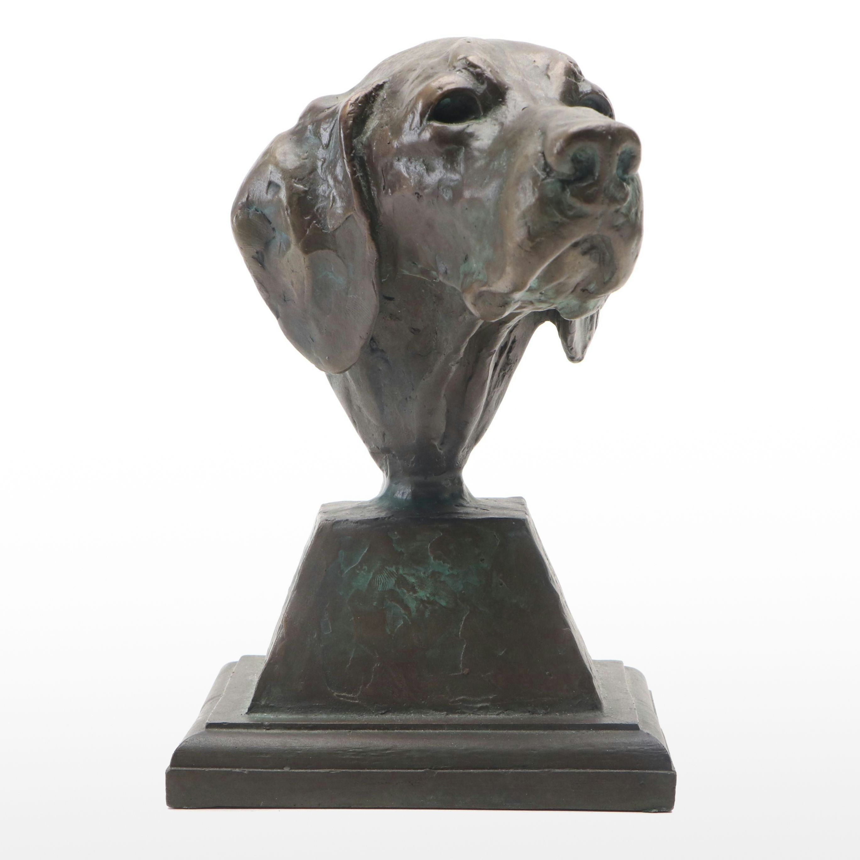 H. Kreg Harrison "German Shorthaired Pointer" Bronze Bust