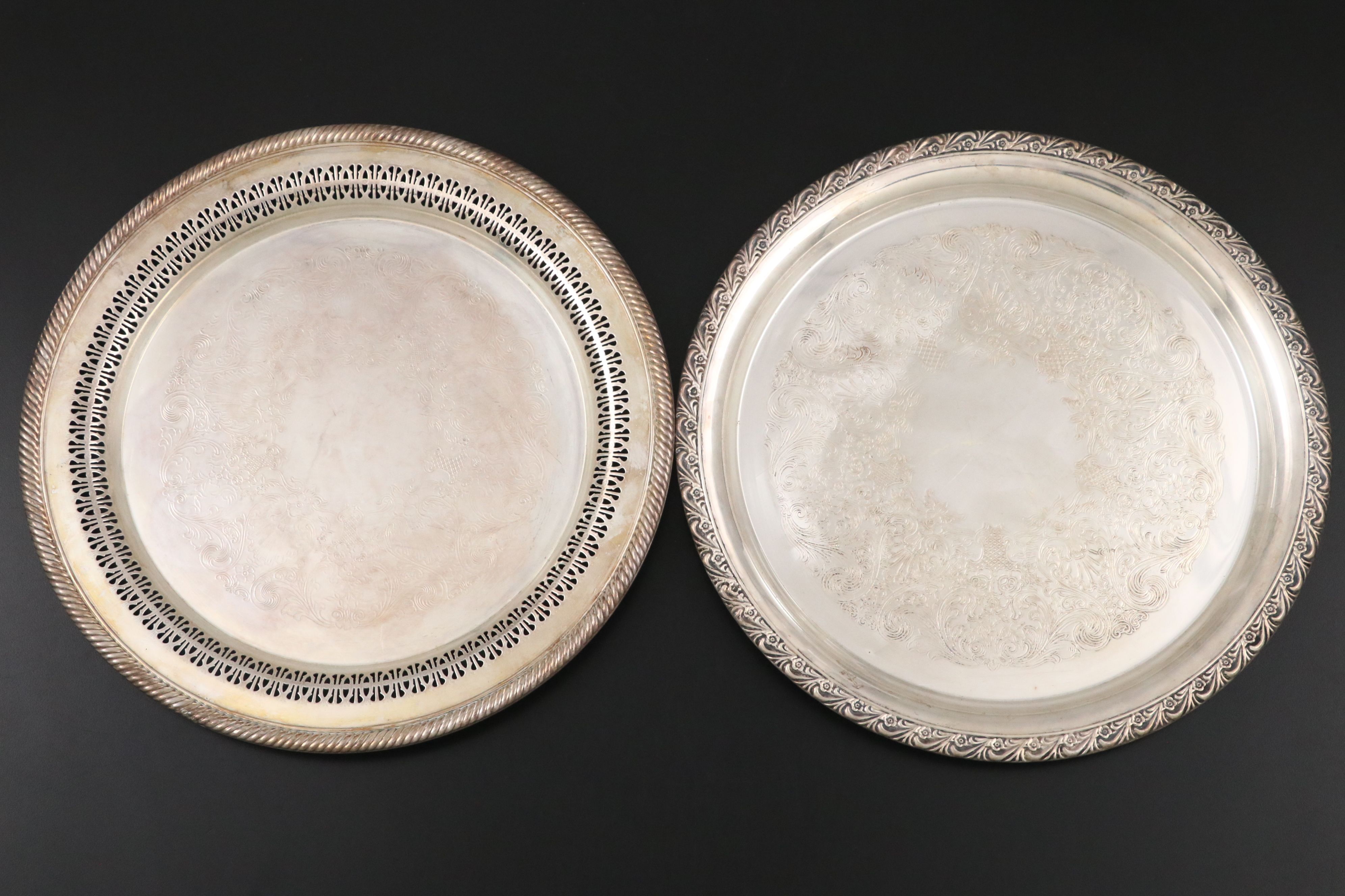 Sterling Silver Handled Serving Utensils with Silver Plate Serveware Collection