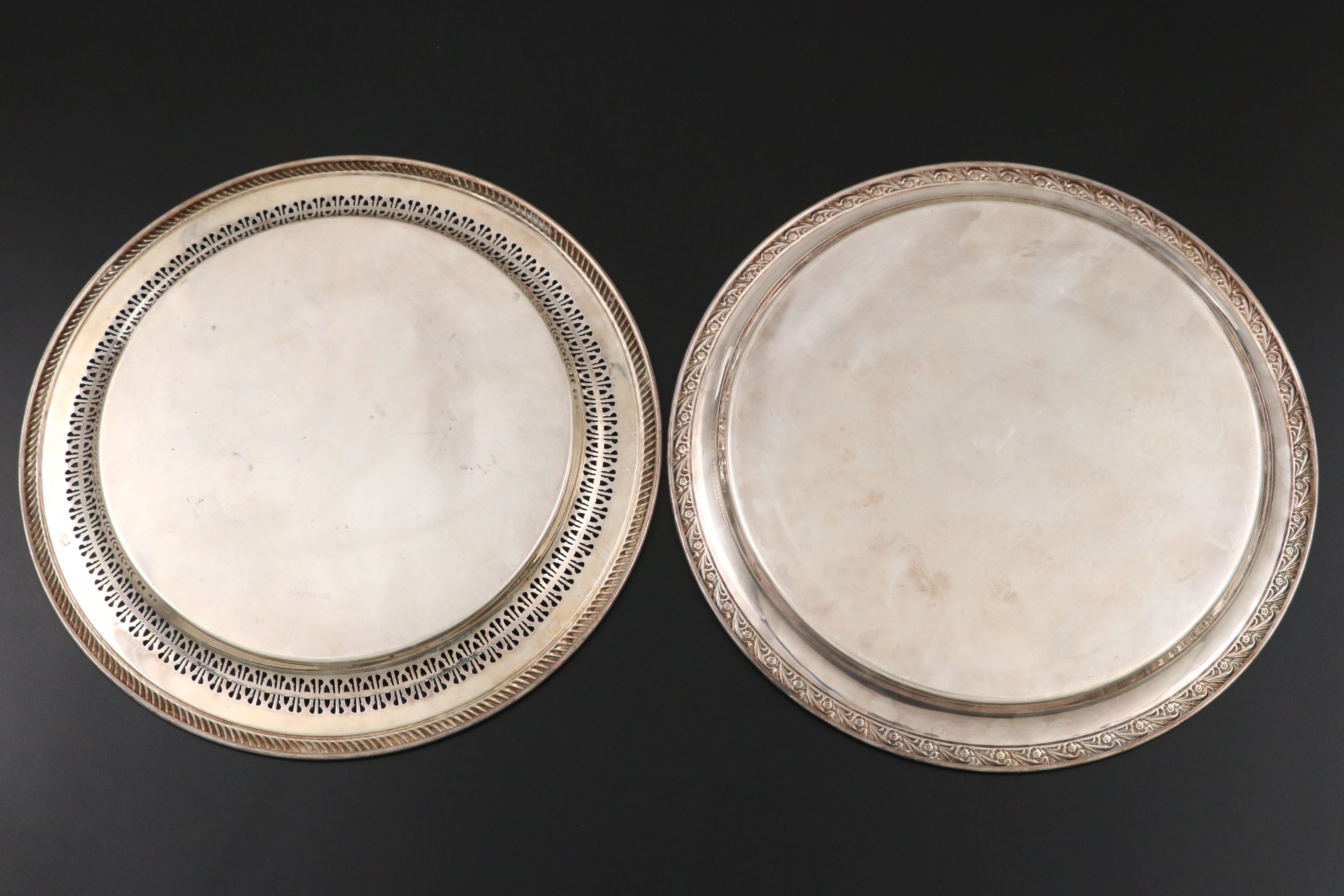 Sterling Silver Handled Serving Utensils with Silver Plate Serveware Collection