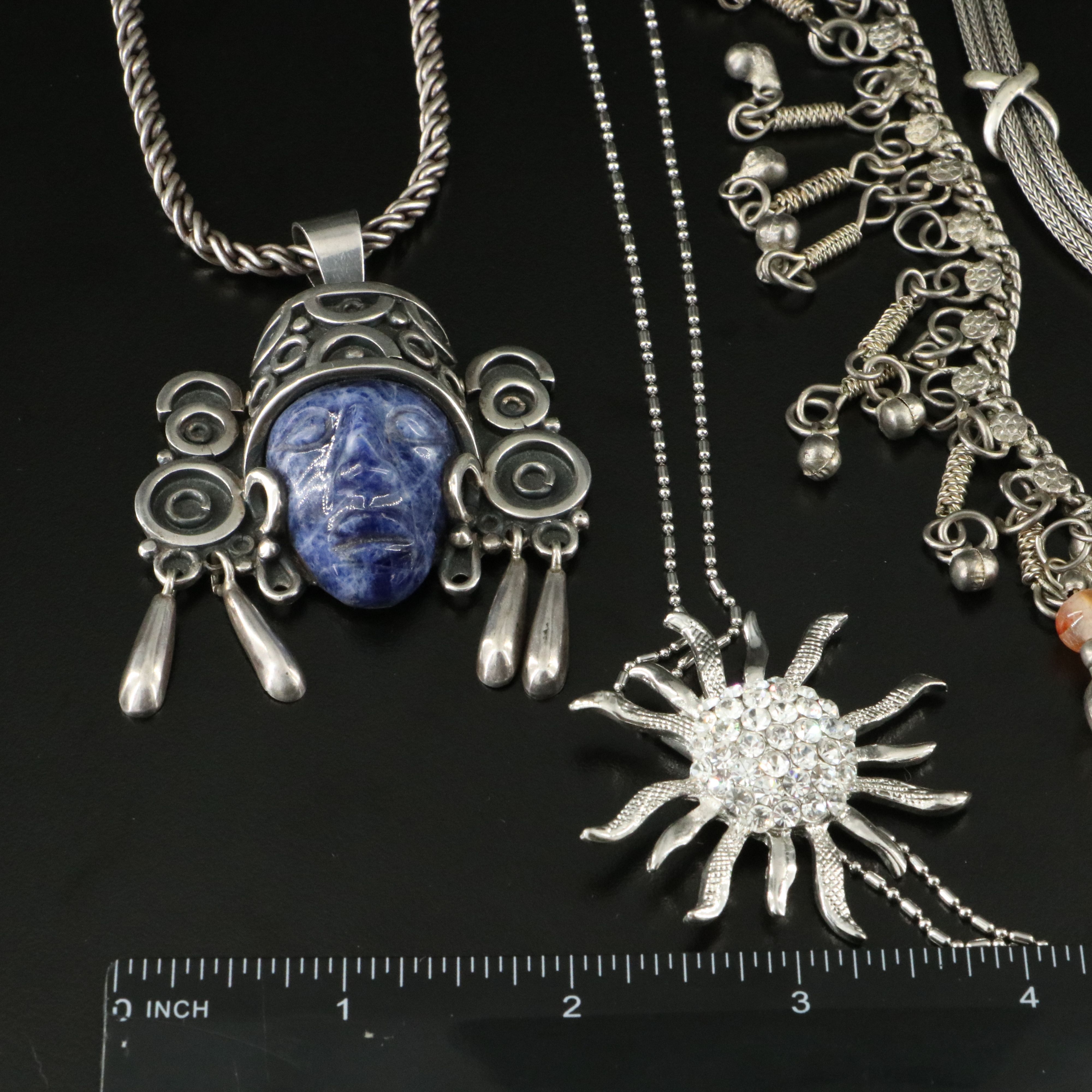 Sterling, Sodalite and Agate Featured in Necklace Collection