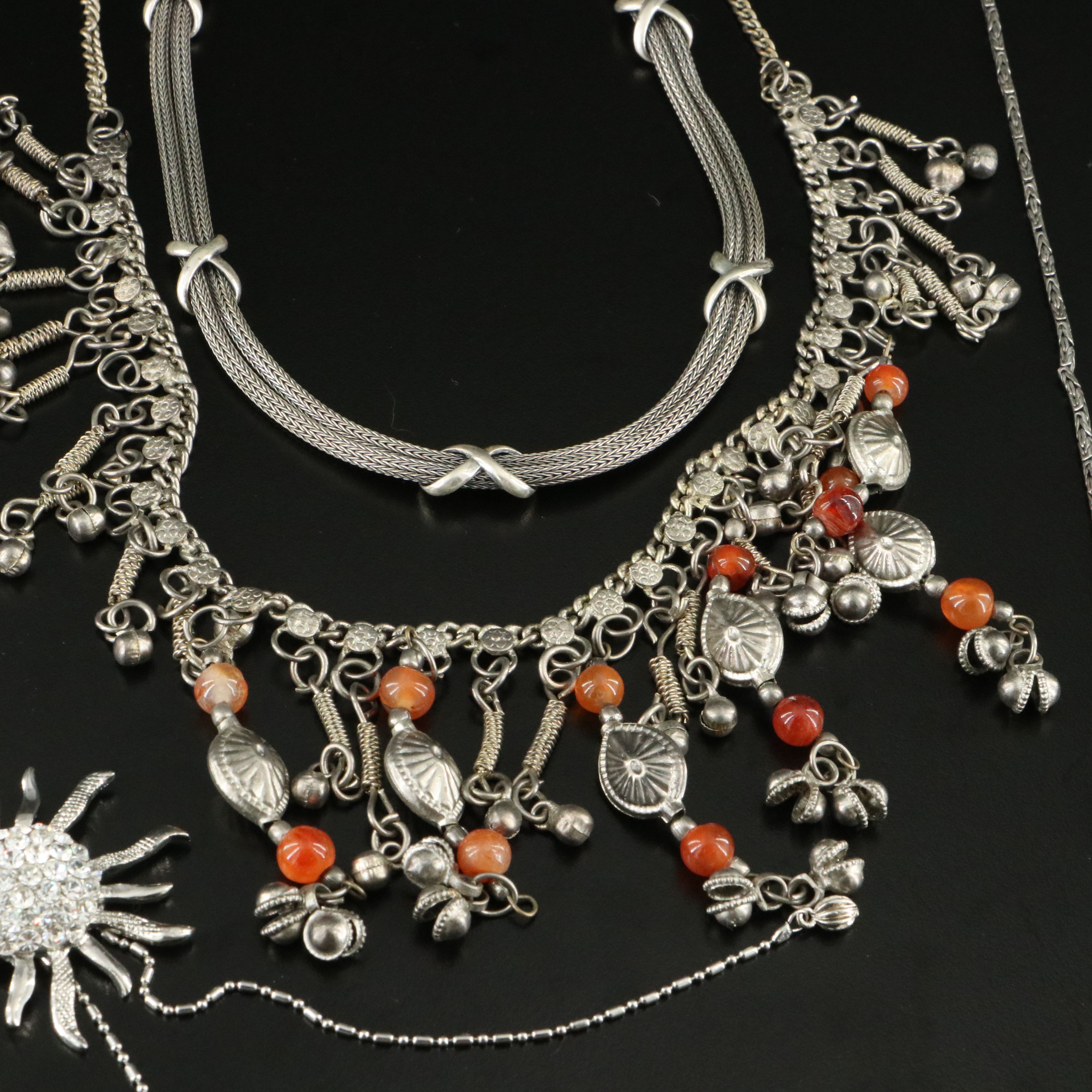 Sterling, Sodalite and Agate Featured in Necklace Collection