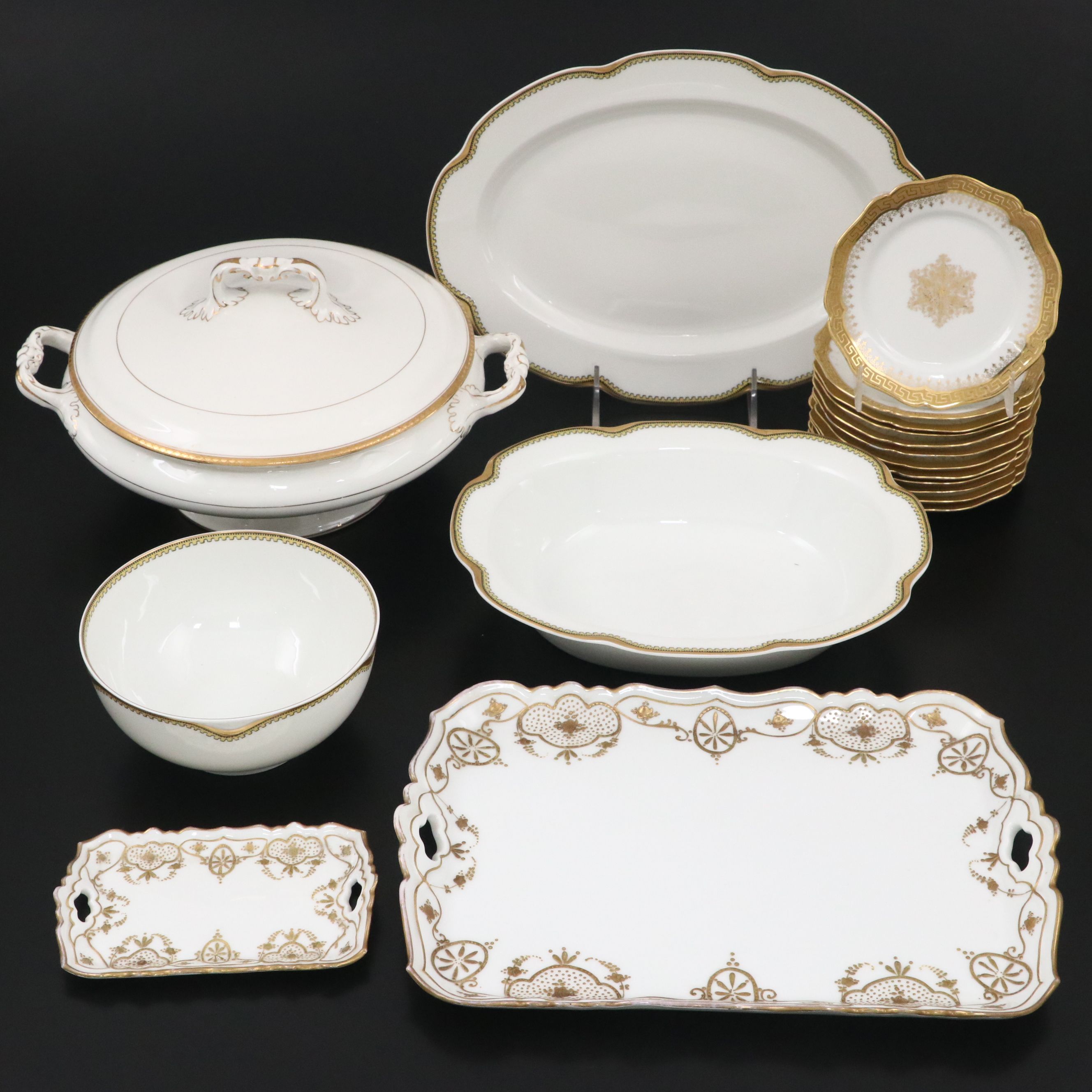John Maddock & Sons Tureen with Haviland and Other Limoges Tableware