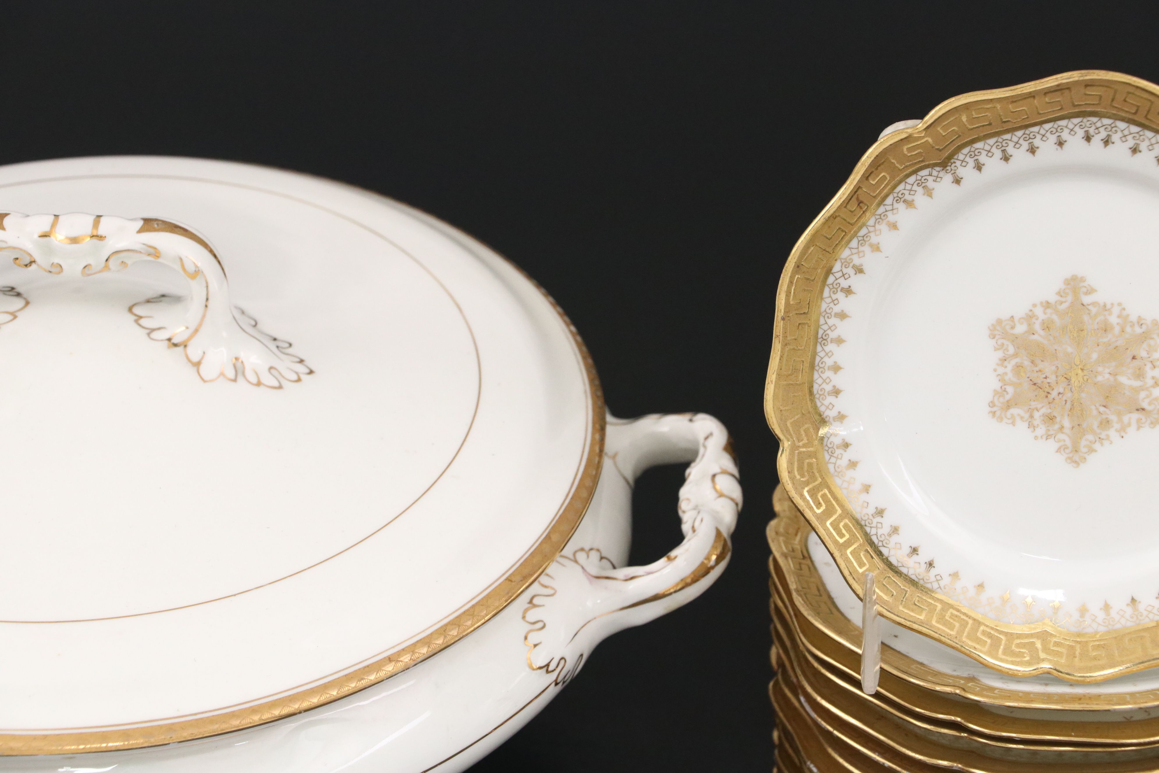 John Maddock & Sons Tureen with Haviland and Other Limoges Tableware