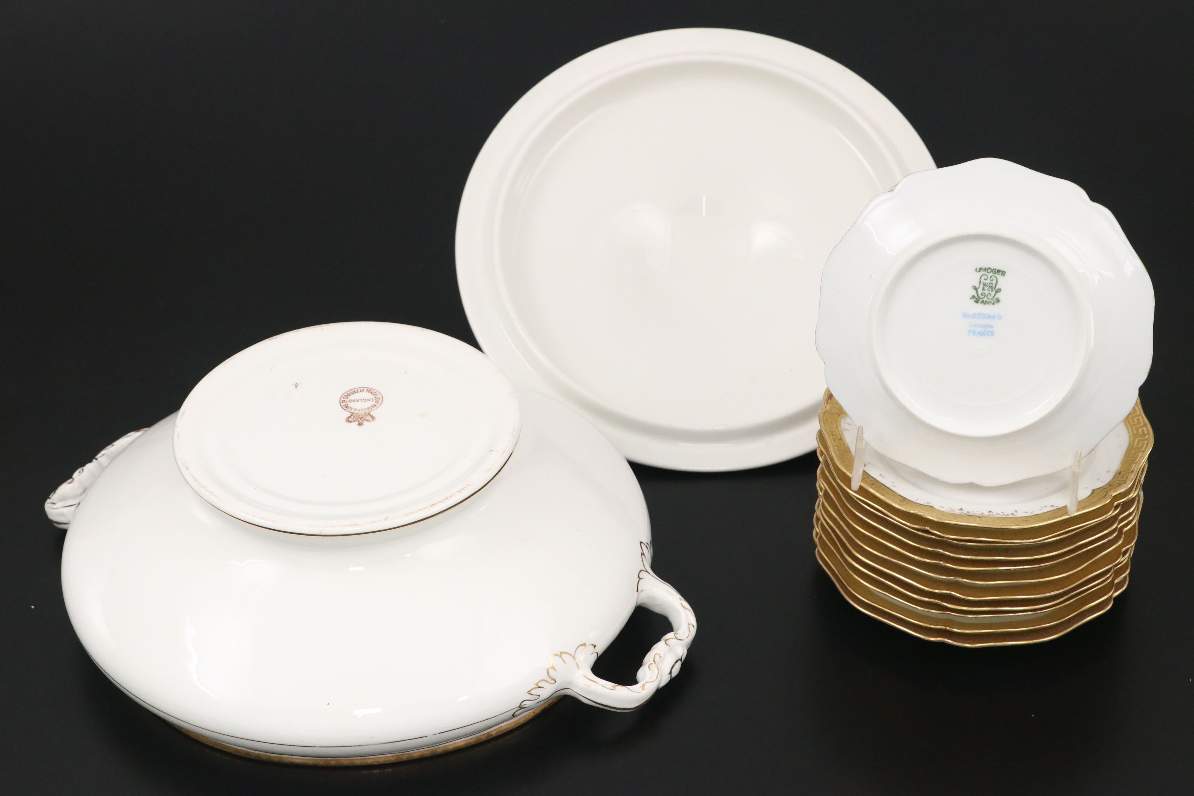 John Maddock & Sons Tureen with Haviland and Other Limoges Tableware