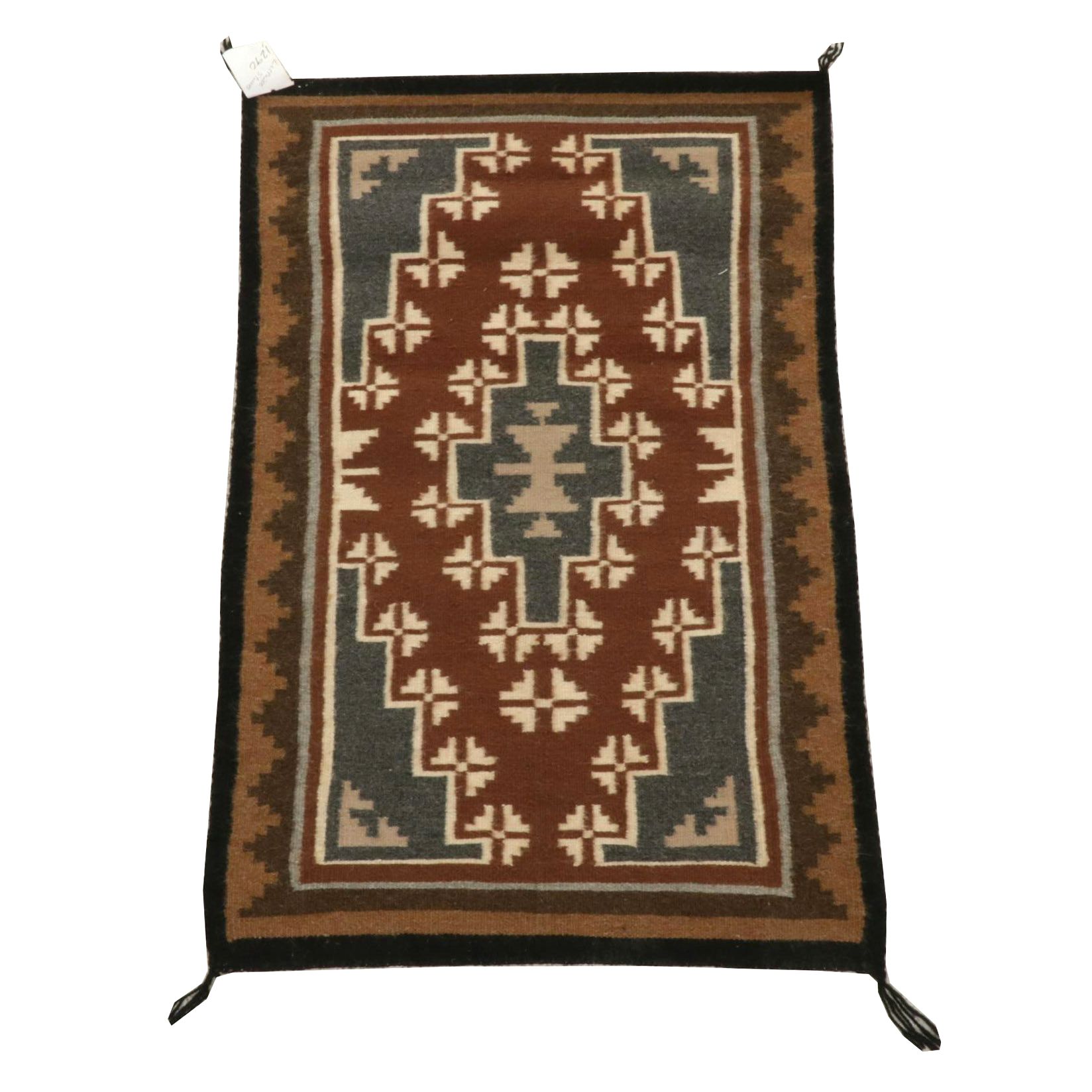 2'3 x 3'5 Handwoven Navajo Two Grey Hills Accent Rug