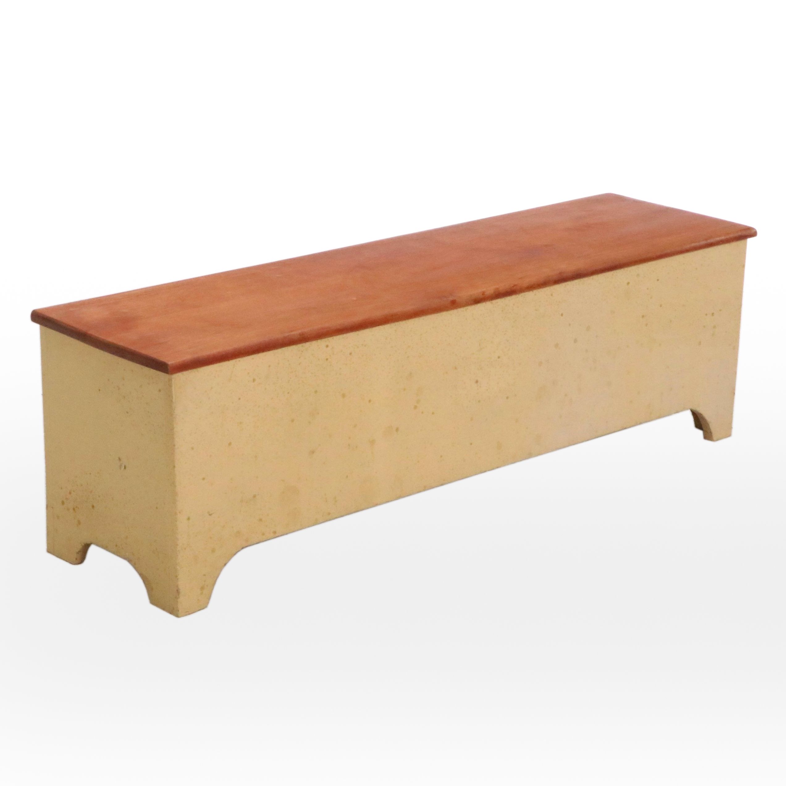 Parcel-Painted Wood Storage Bench, 20th Century