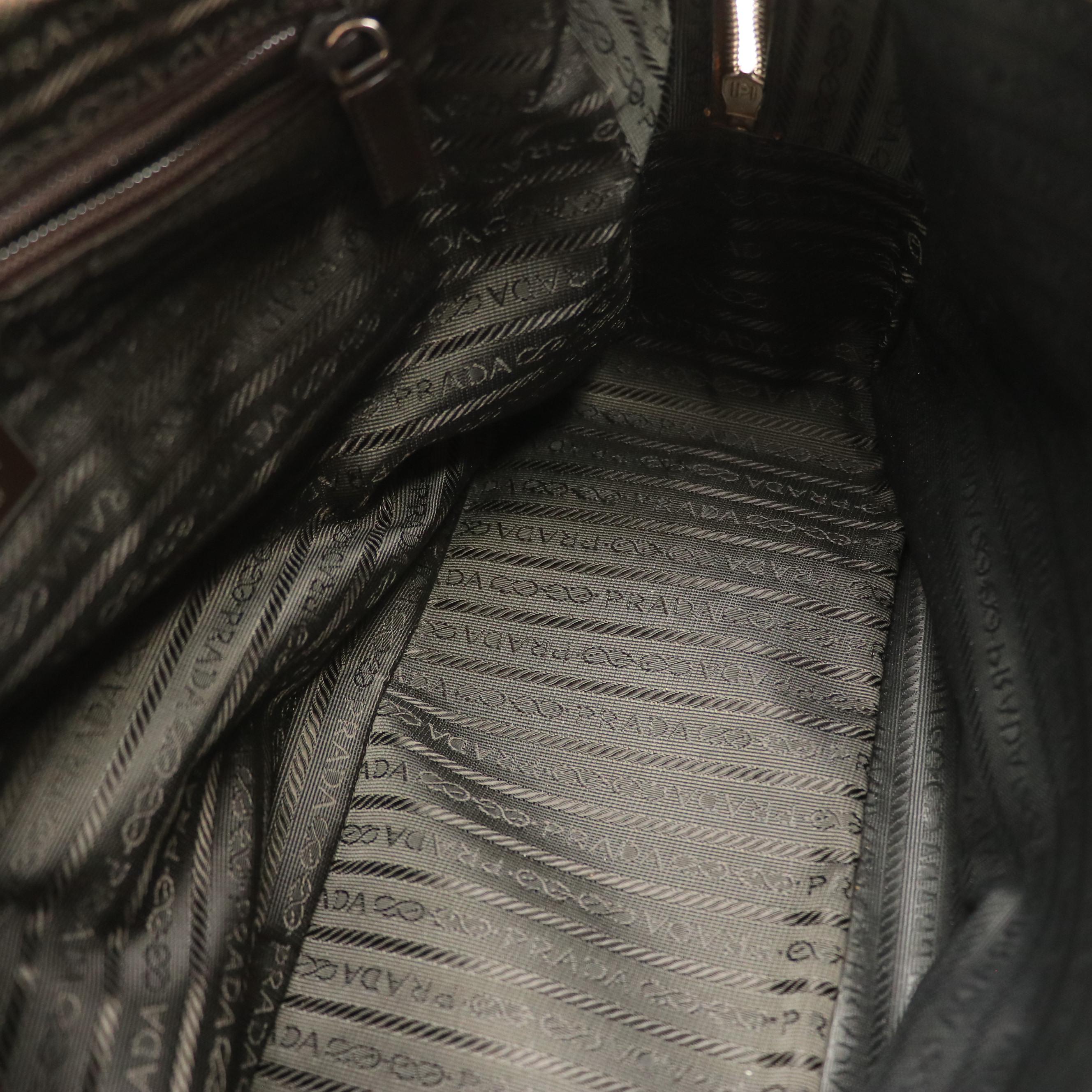 Prada Boston Bag in Brown Vitello Daino Leather