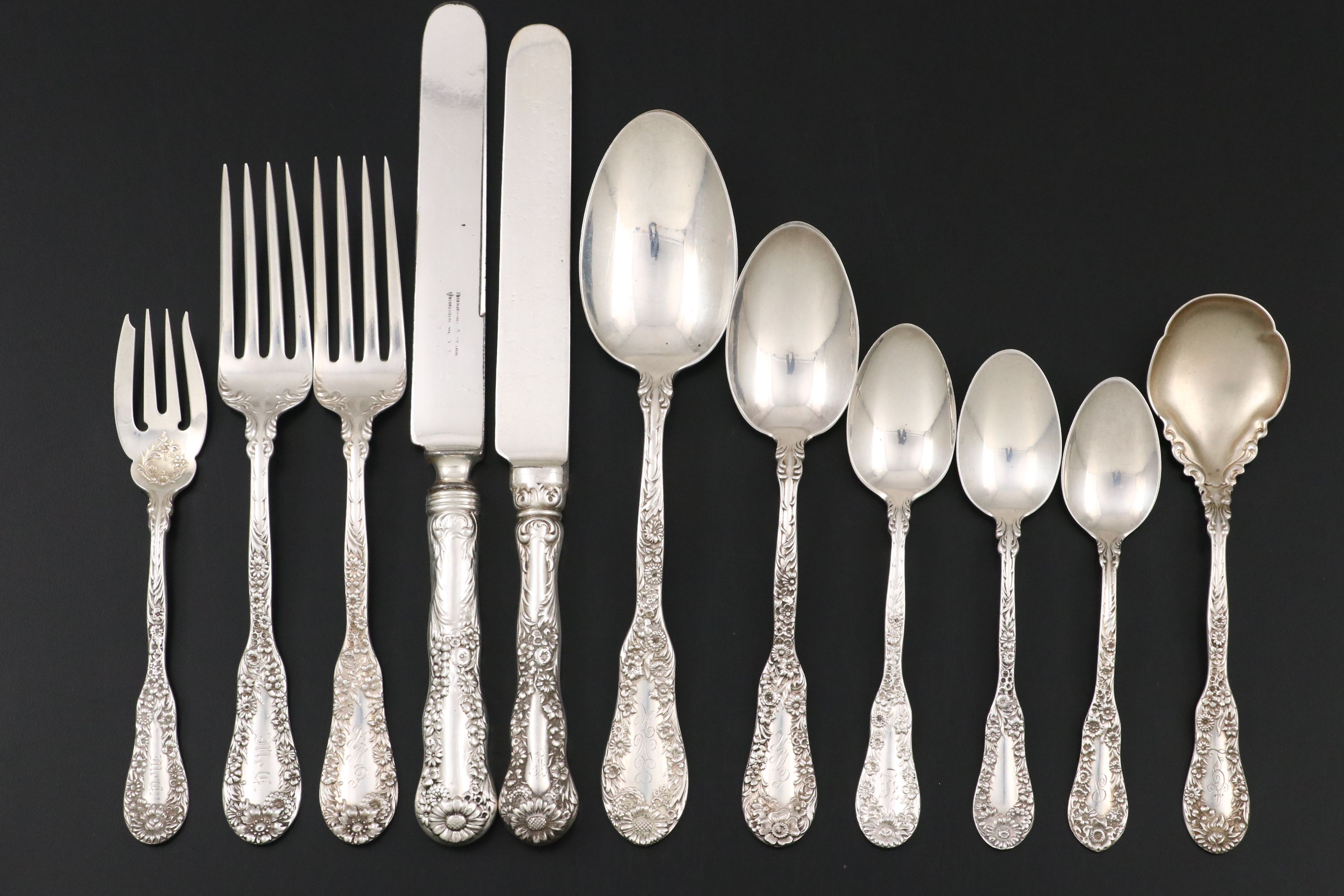 Dominick & Haff "Number 10" Sterling Silver Flatware Set and Chest