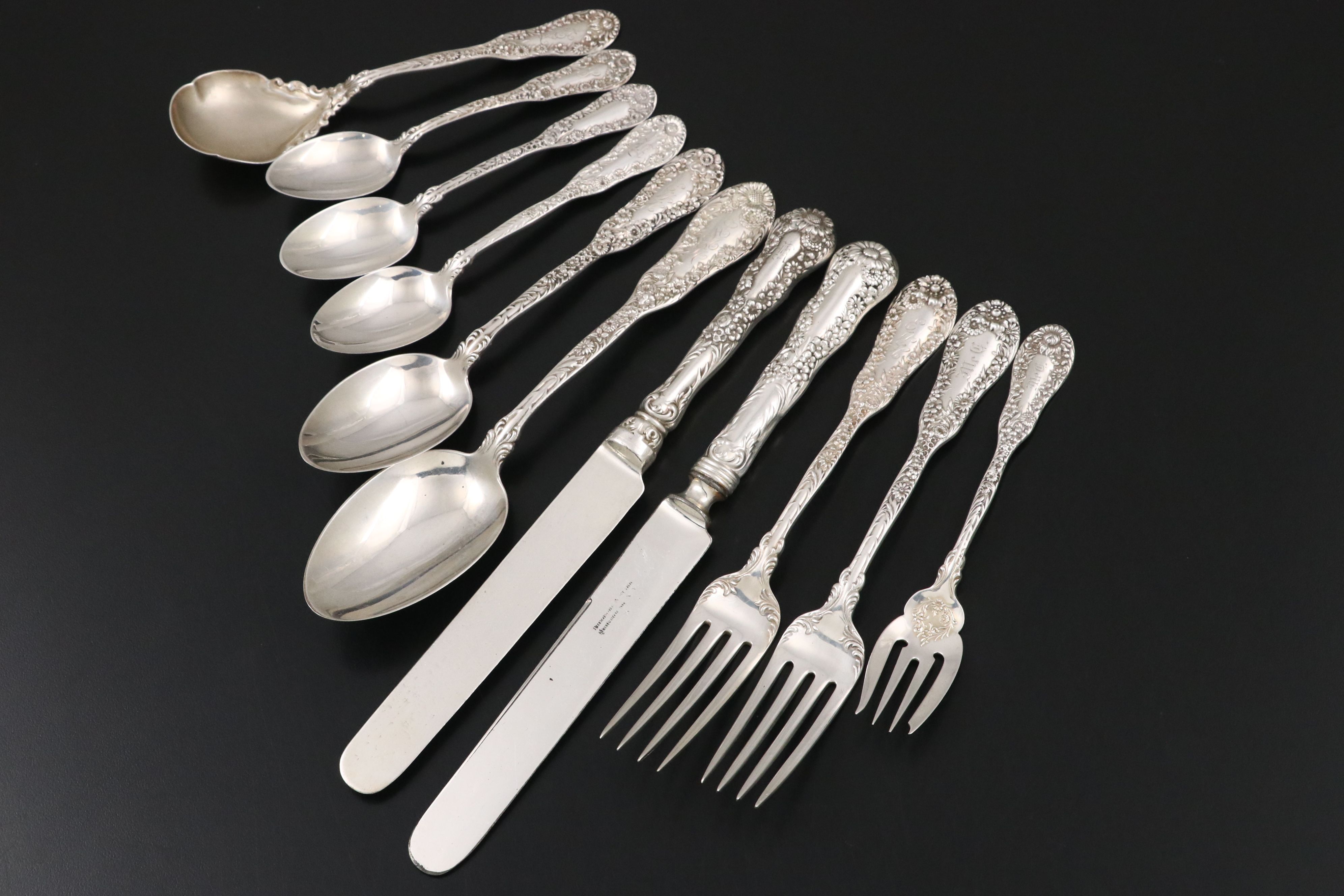 Dominick & Haff "Number 10" Sterling Silver Flatware Set and Chest