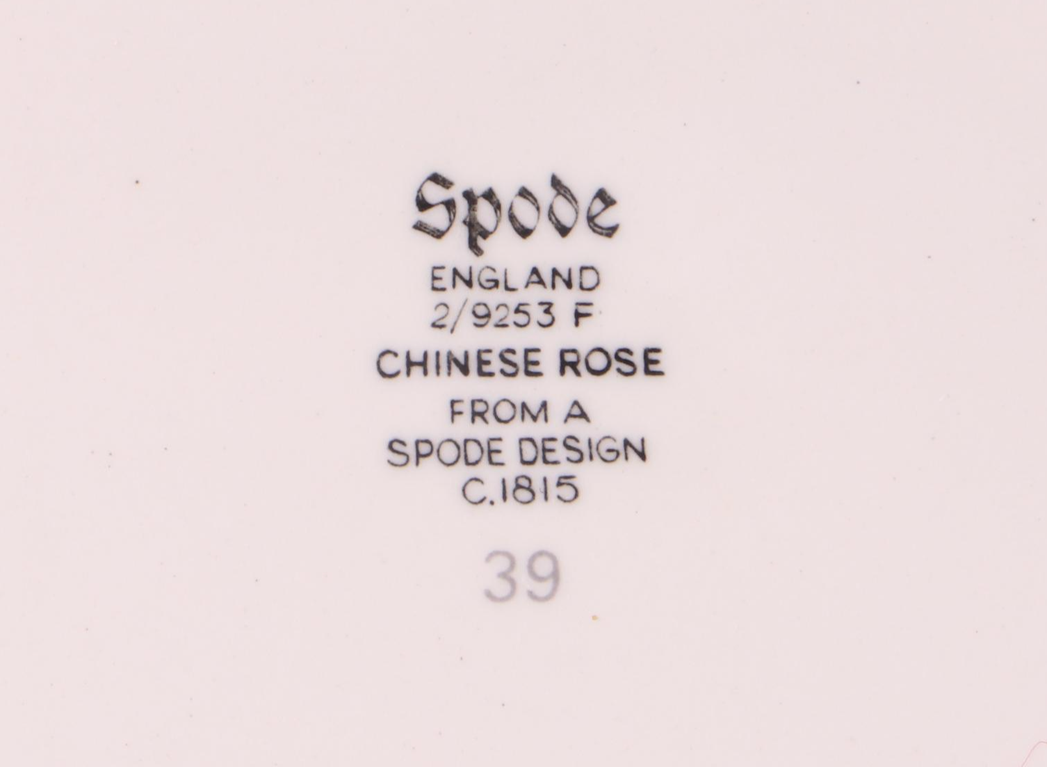 Spode "Chinese Rose" Porcelain Dinnerware