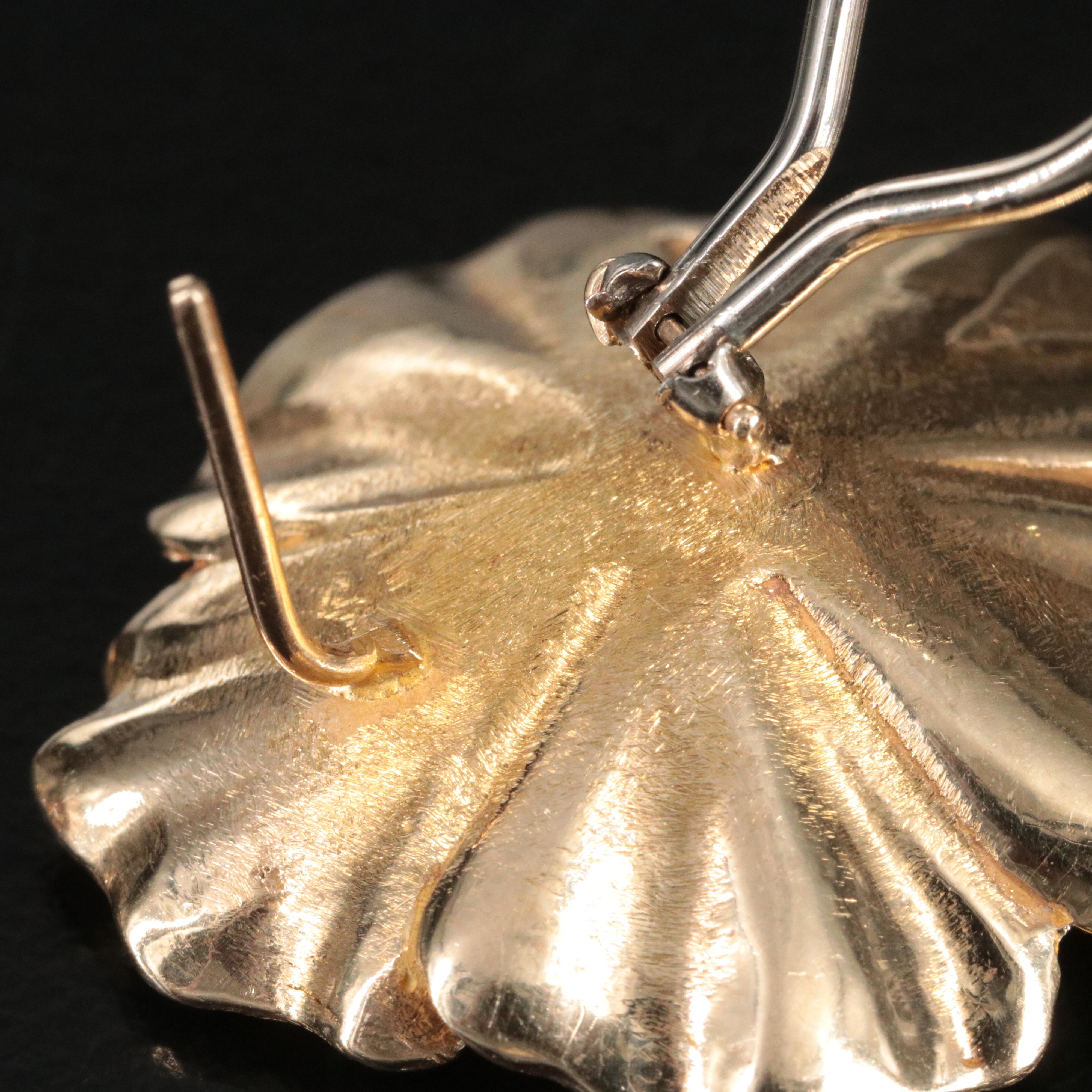 14K Sapphire and 0.75 CTW Diamond Flower Earrings