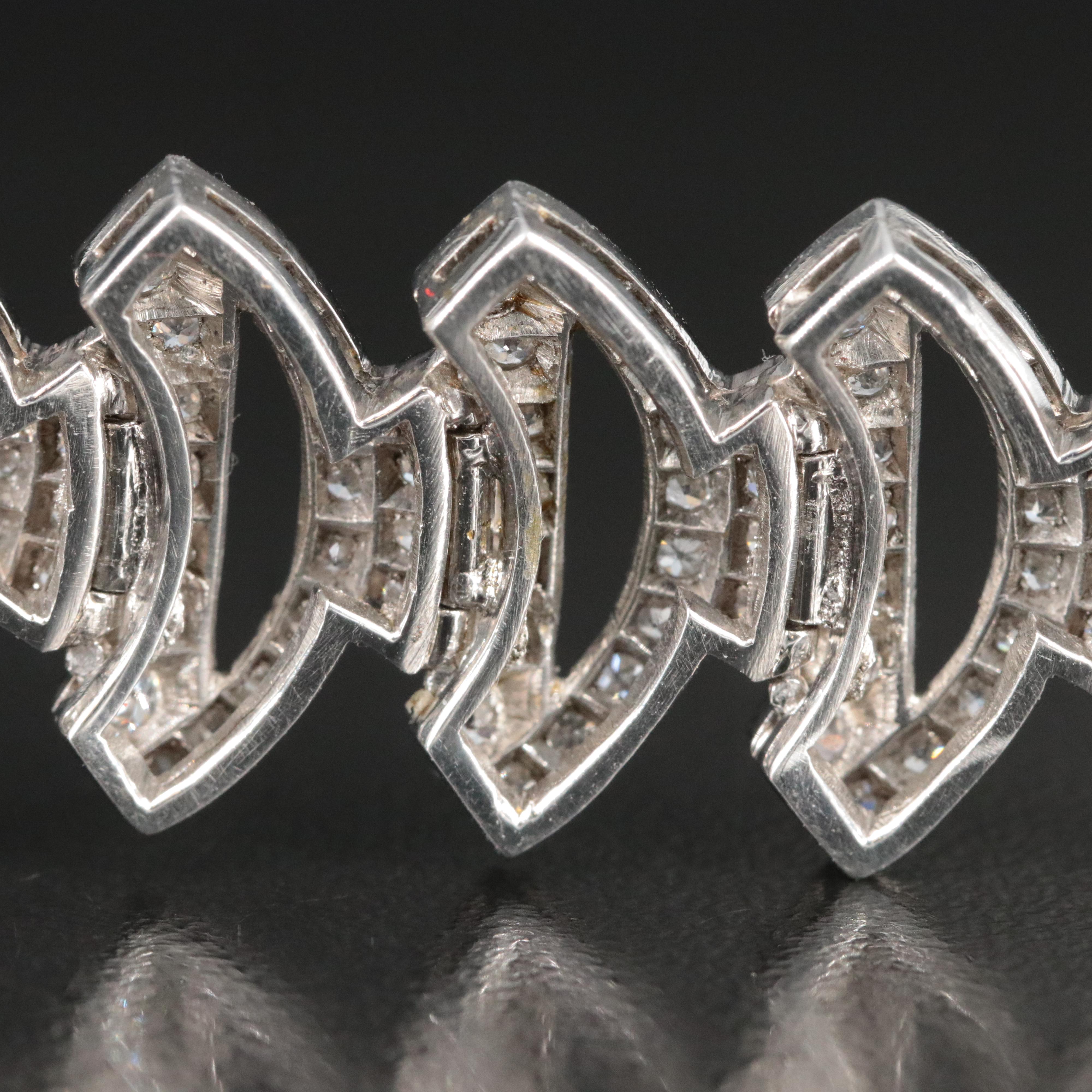 Tiffany & Co. Art Deco Platinum Jadeite and 11.08 CTW Diamond Bracelet