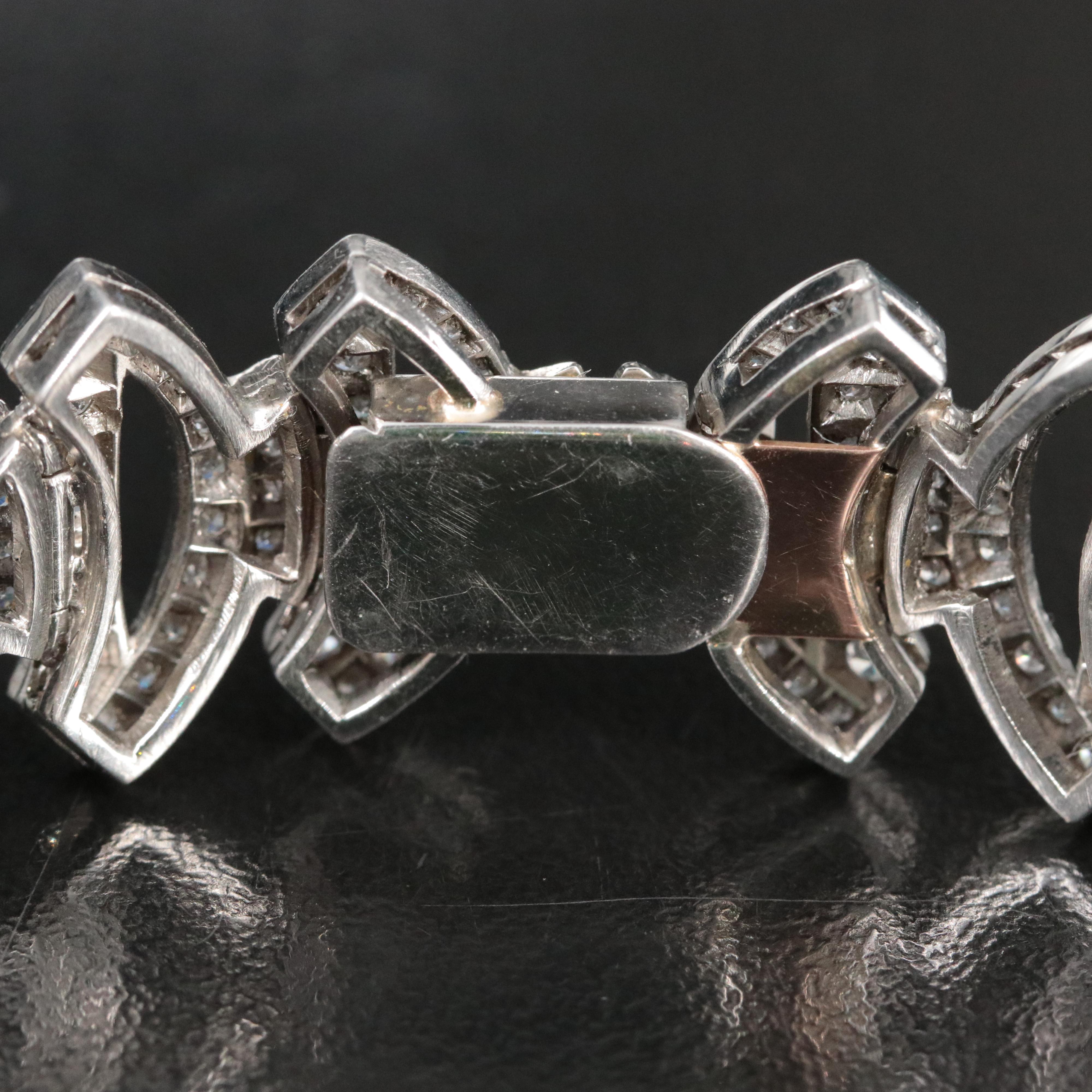 Tiffany & Co. Art Deco Platinum Jadeite and 11.08 CTW Diamond Bracelet