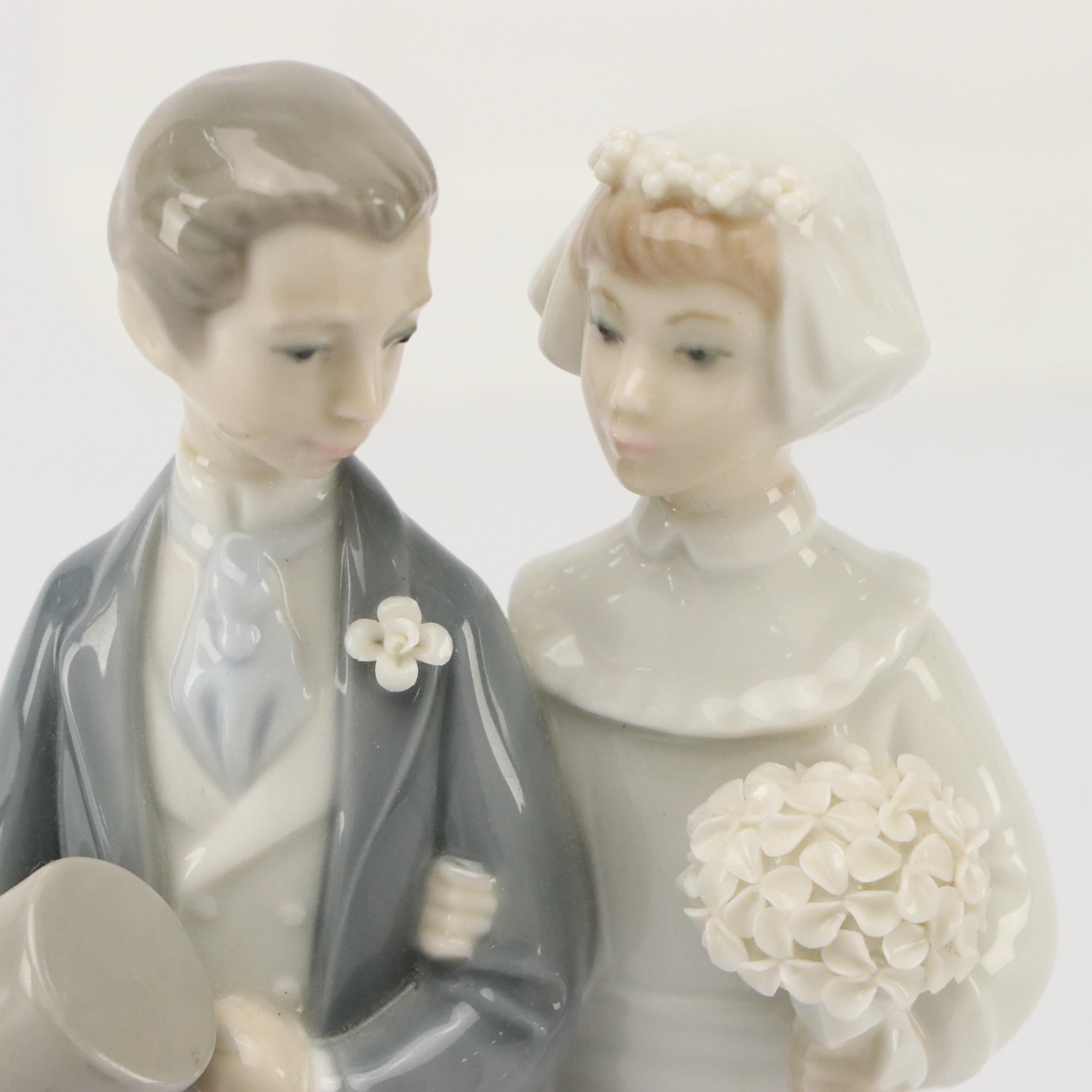 Lladró Porcelain Wedding Bride and Groom Figurine