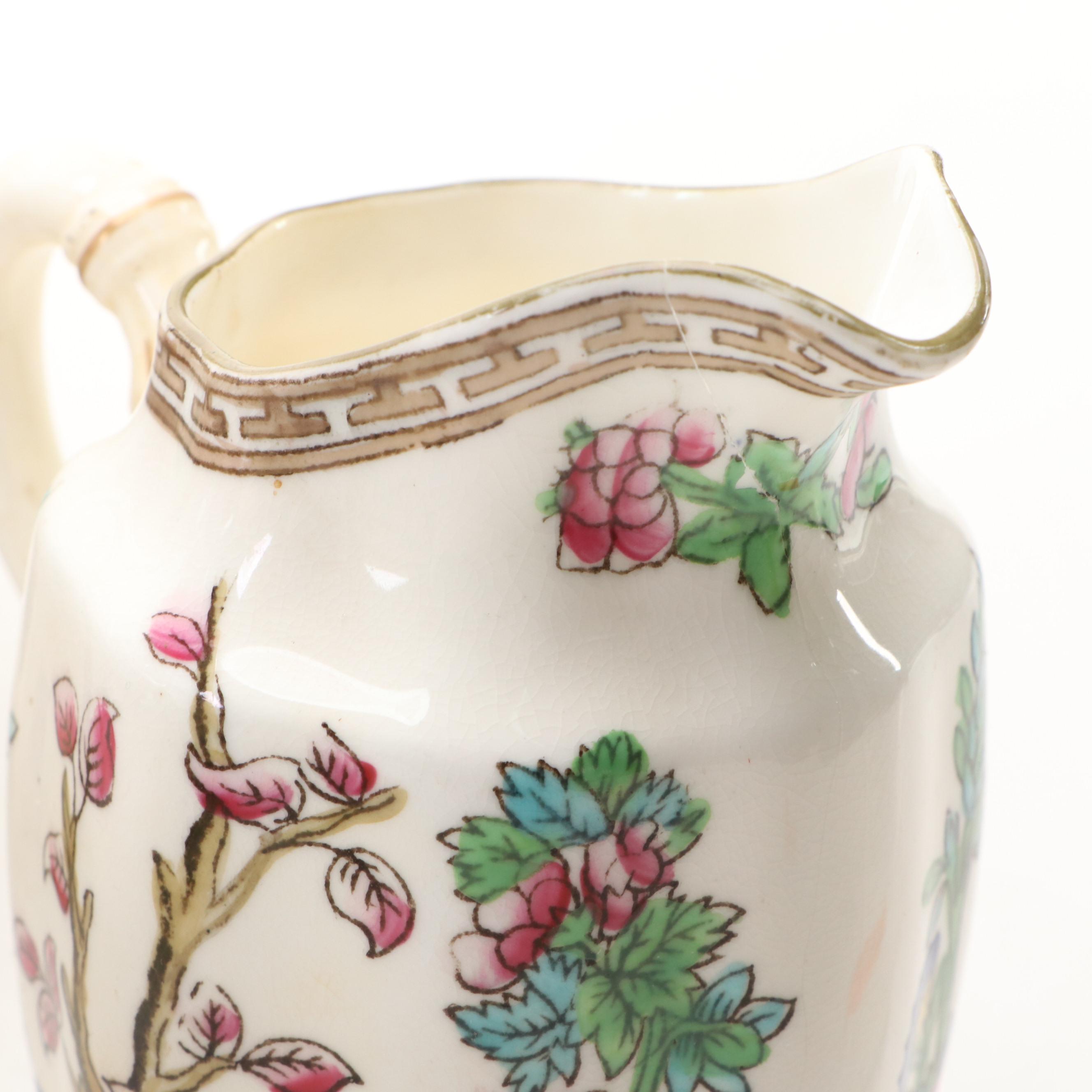 Wood & Sons "Wincaton" Jug with Other English Teapots and Bowl