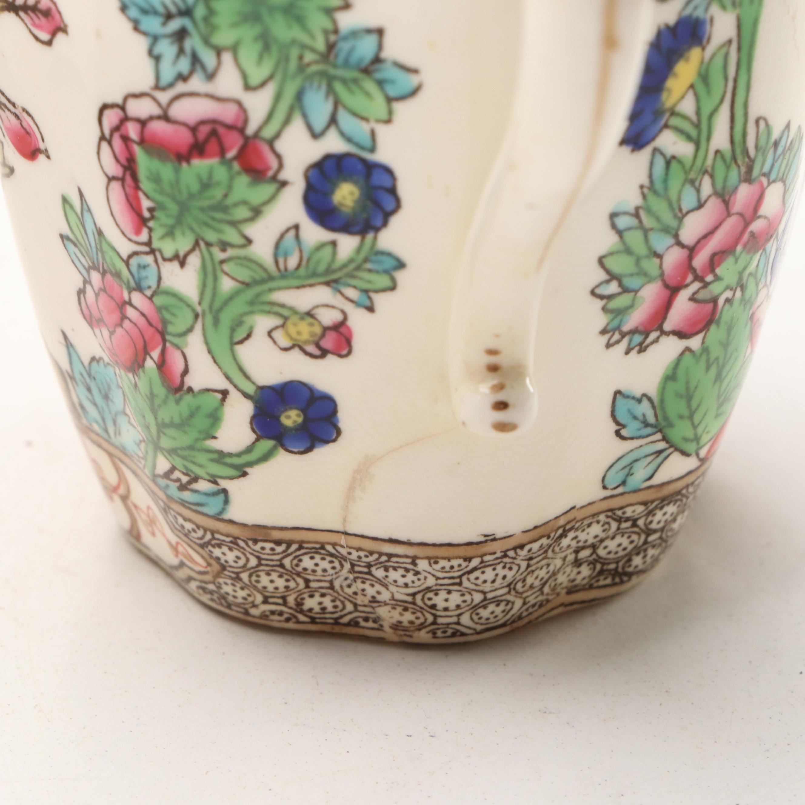 Wood & Sons "Wincaton" Jug with Other English Teapots and Bowl