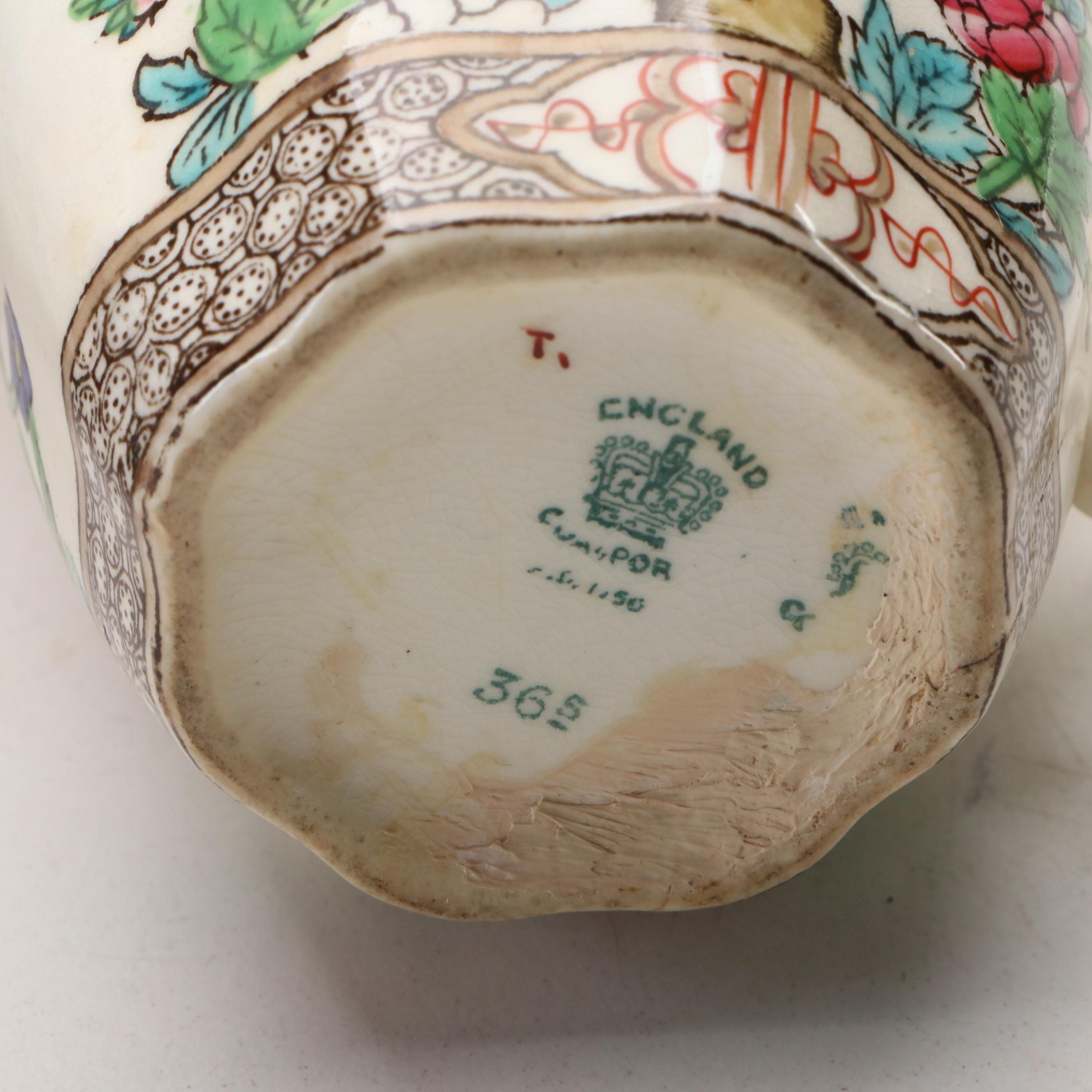 Wood & Sons "Wincaton" Jug with Other English Teapots and Bowl