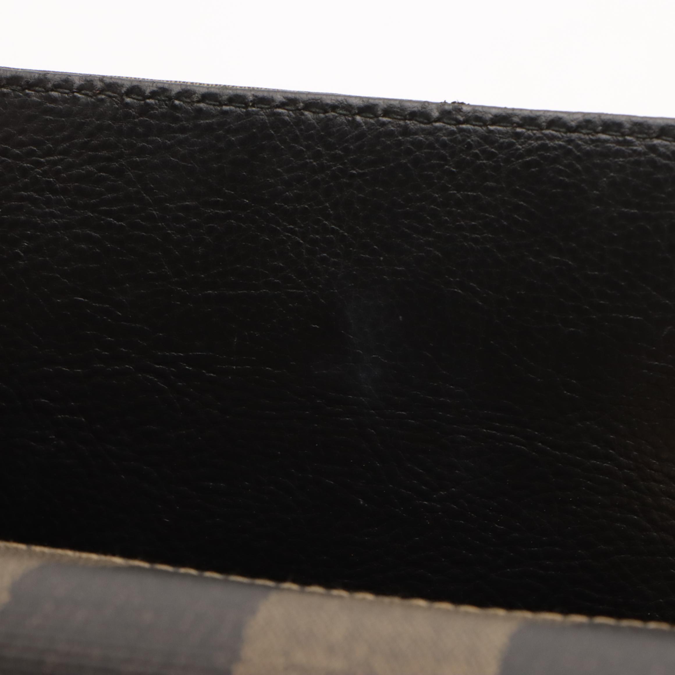 Fendi Top Handle Briefcase Bag in Pequin Stripe Coated Canvas