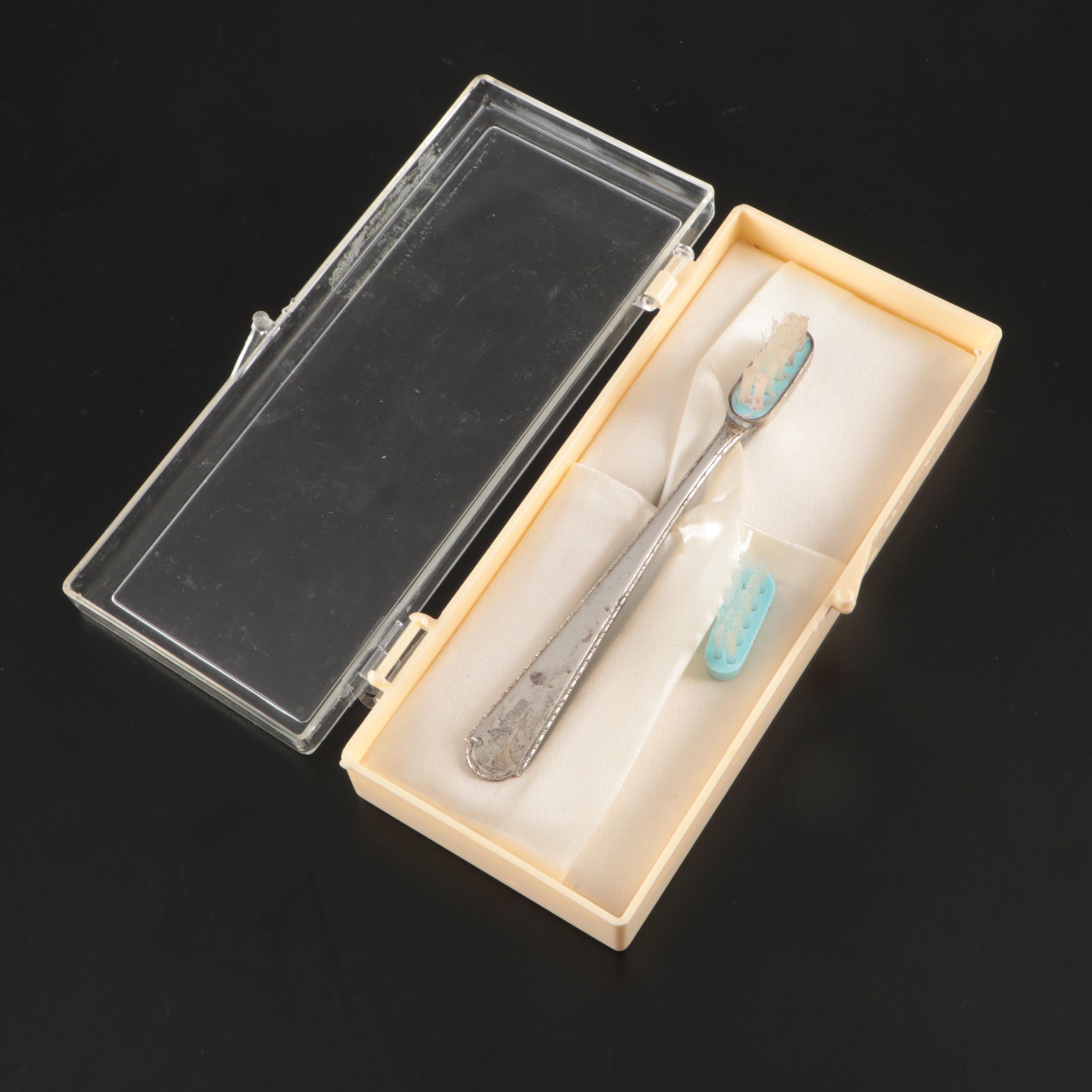 Weidlich Sterling Silver Handled Toothbrush, Early to Mid-20th Century