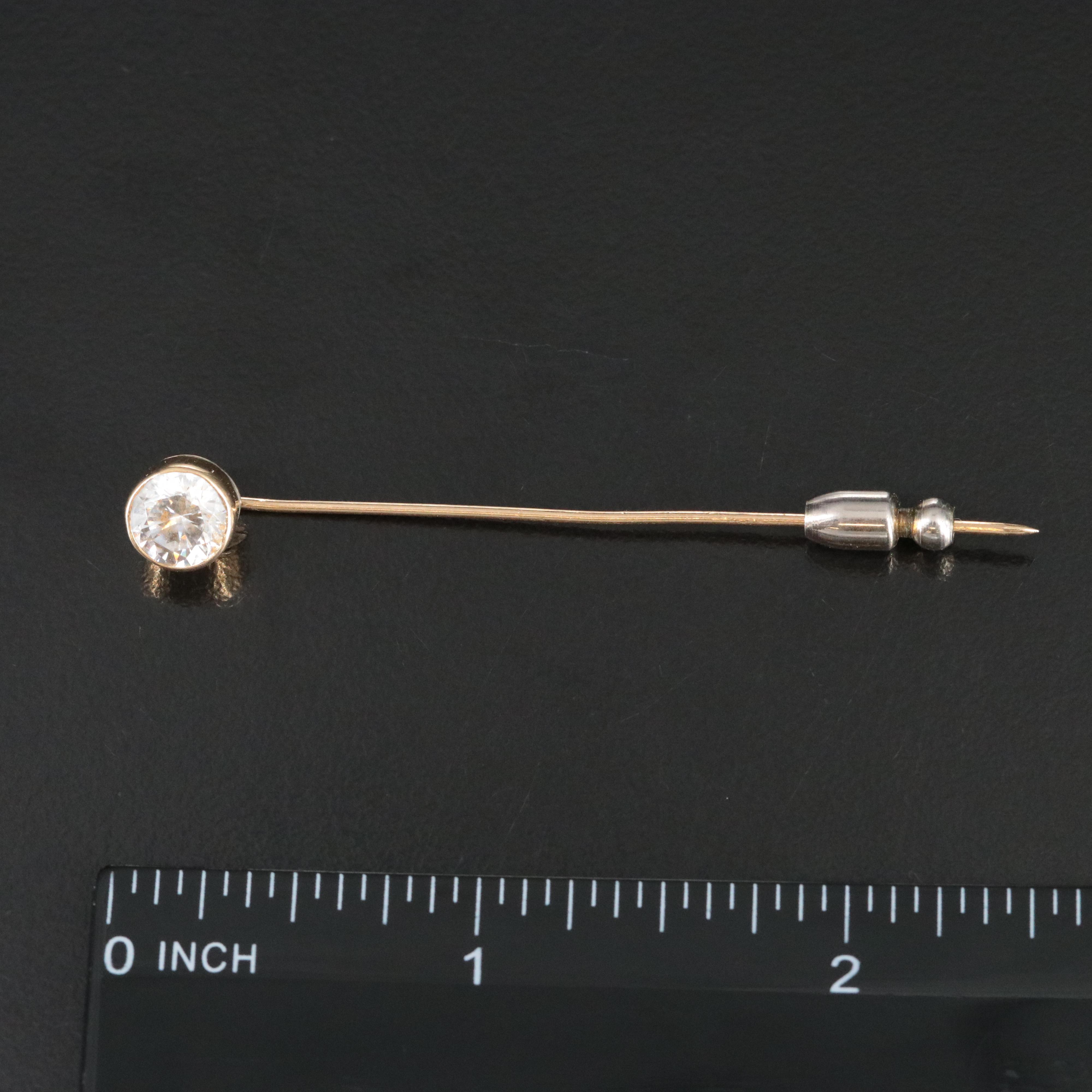 Vintage 14K CZ Stickpin