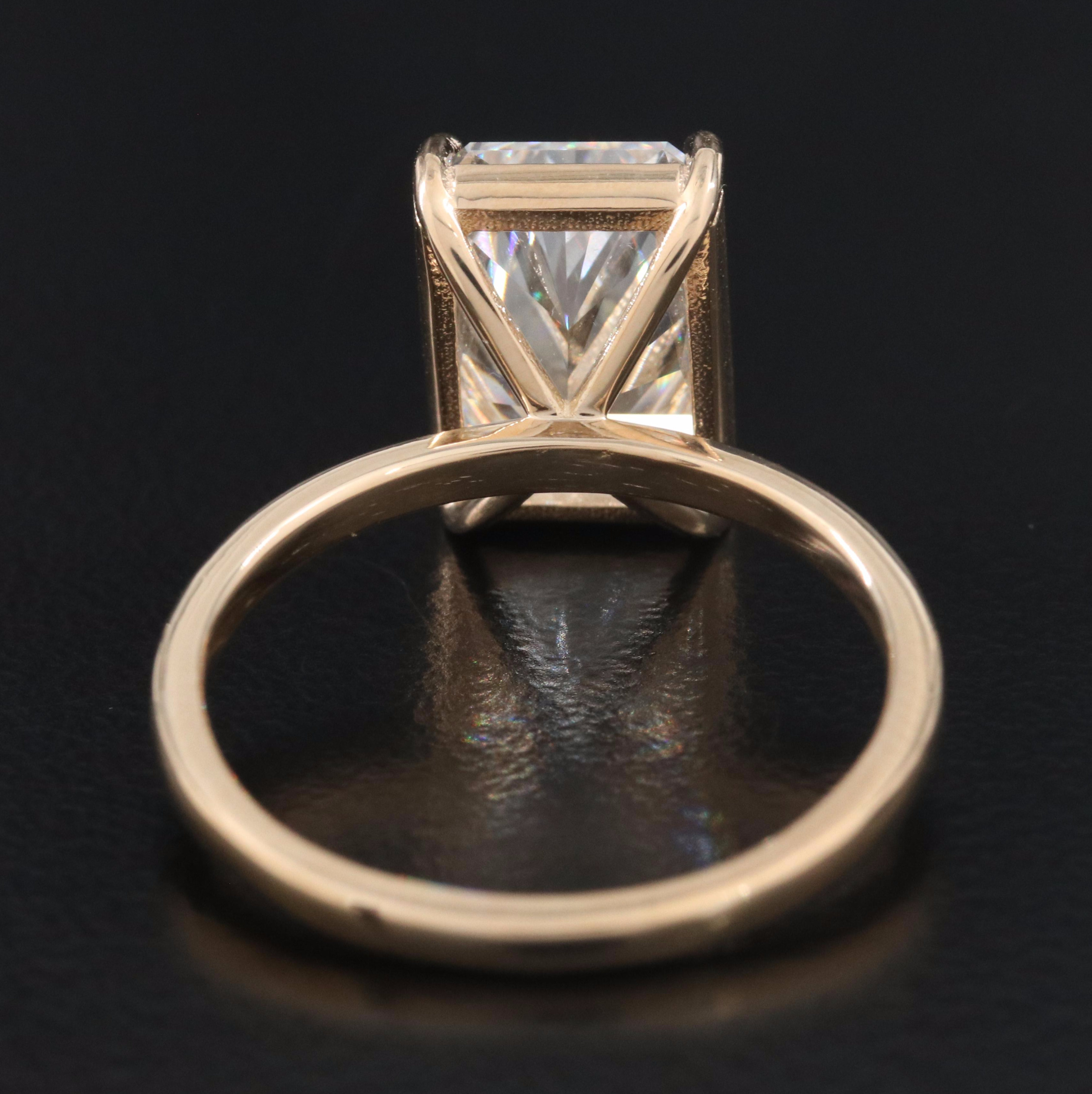 14K 4.04 CT Lab Grown Diamond Solitaire Ring with IGI Report