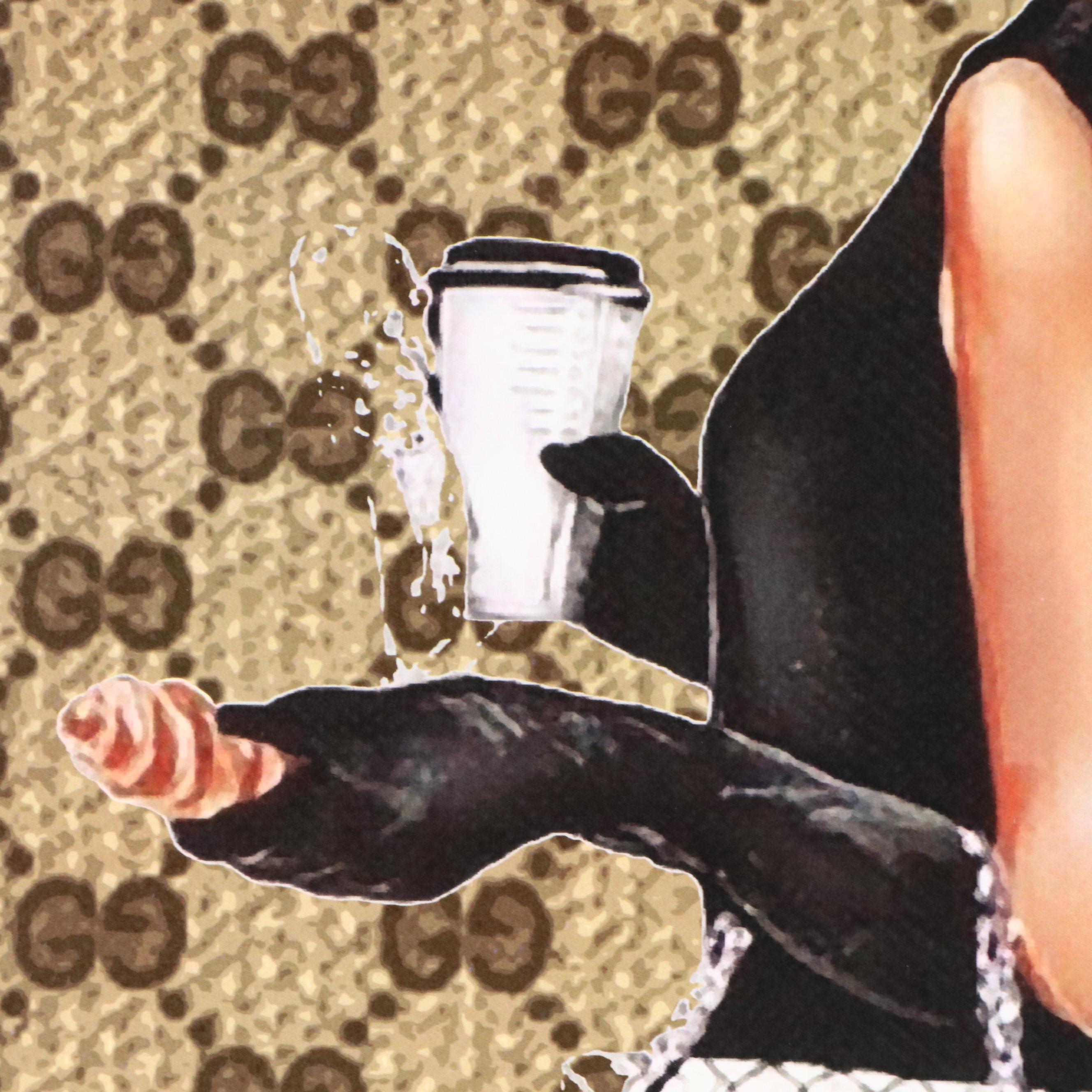 Death NYC Graphic Digital Print Gucci x Chanel x Breakfast at Tiffany's, 2025