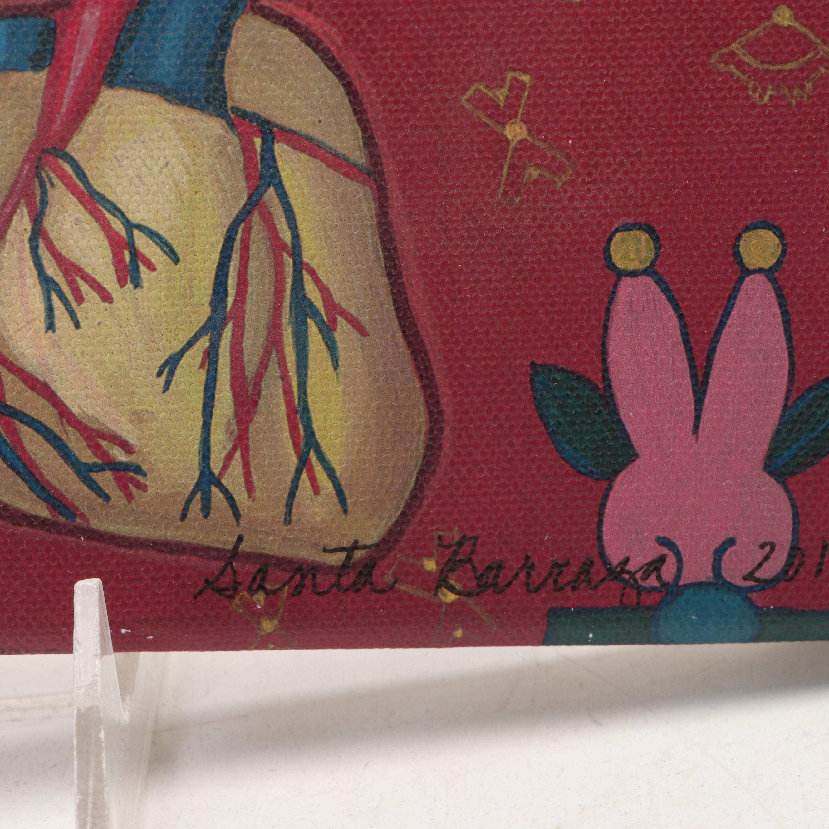 "Virgen con Corazon y Maguey" After Santa Barraza and Religious Art Collection