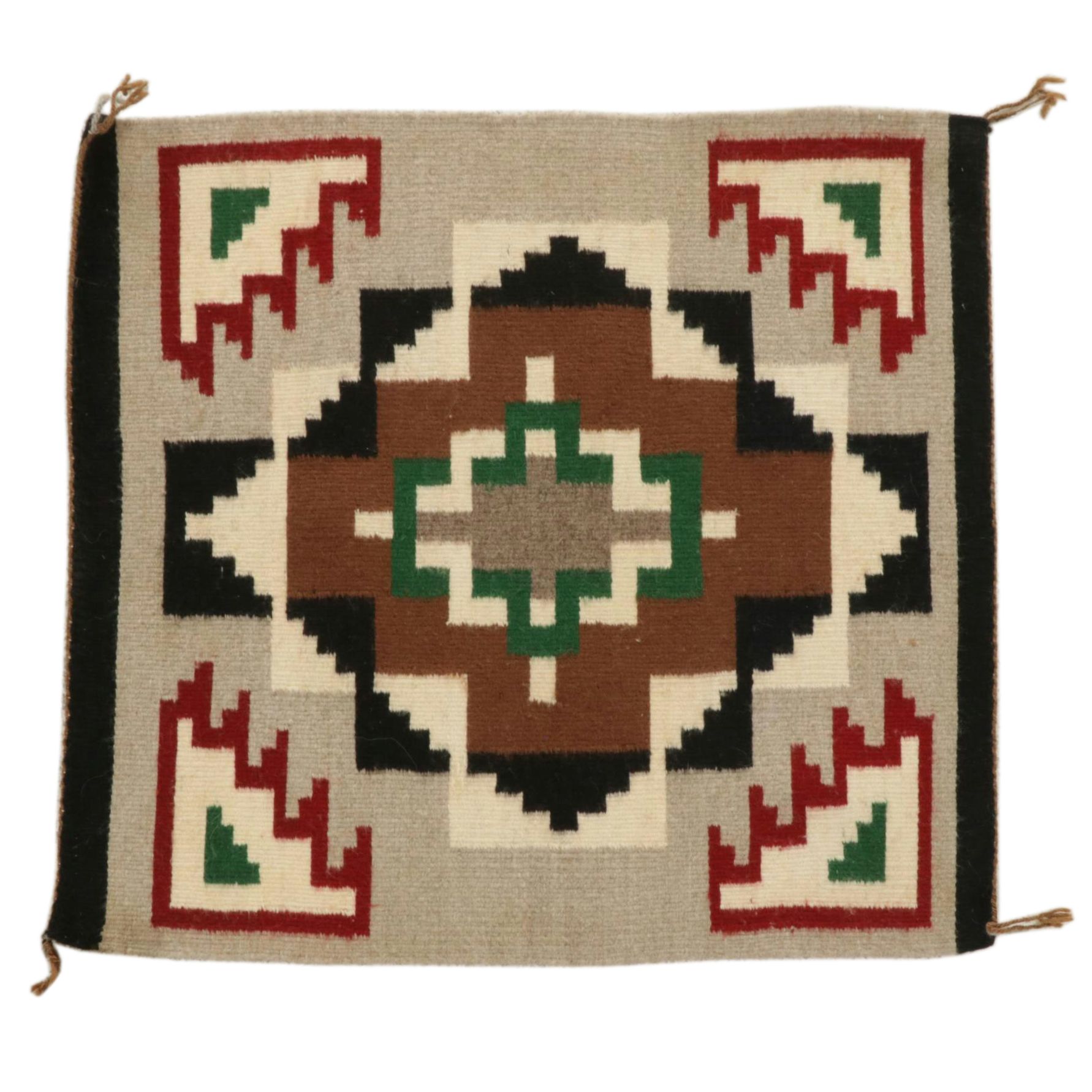 2'4 x 2'5 Handwoven Navajo Ganado Accent Rug