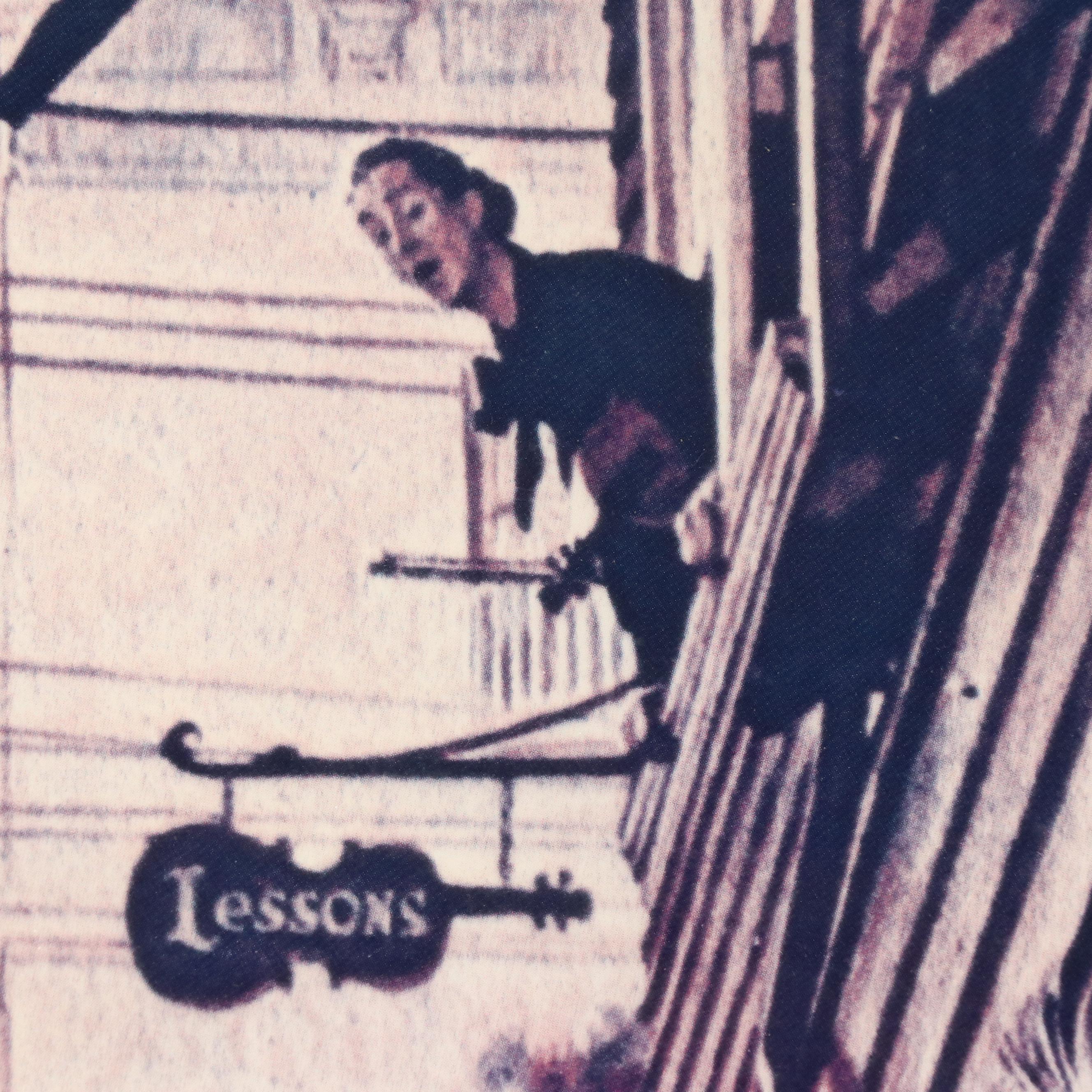 Offset Lithograph After Norman Rockwell "Road Block"