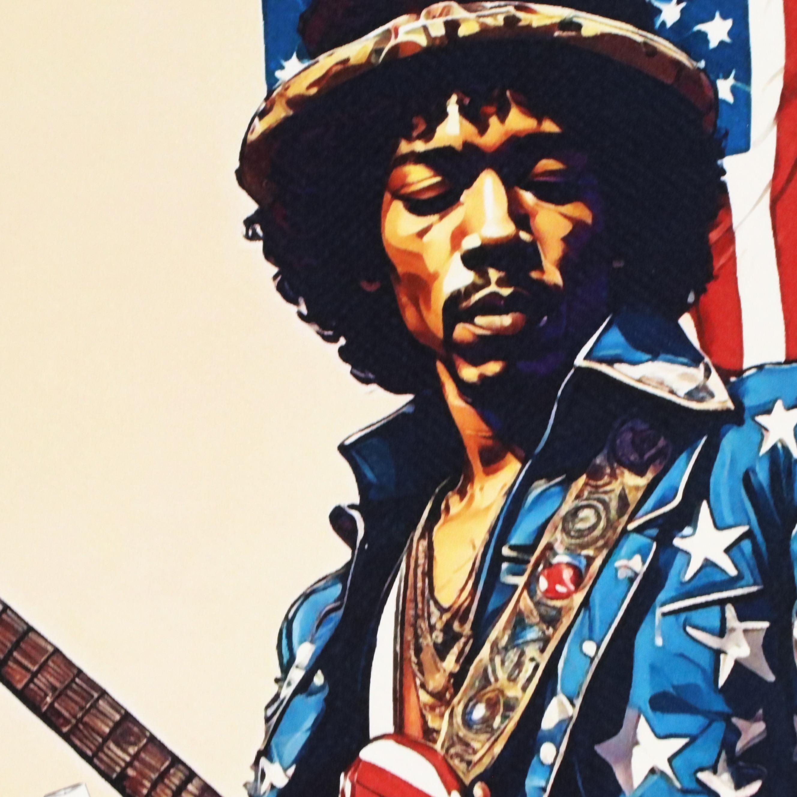 Death NYC Graphic Digital Print Homage to Jimi Hendrix x Supreme, 2024