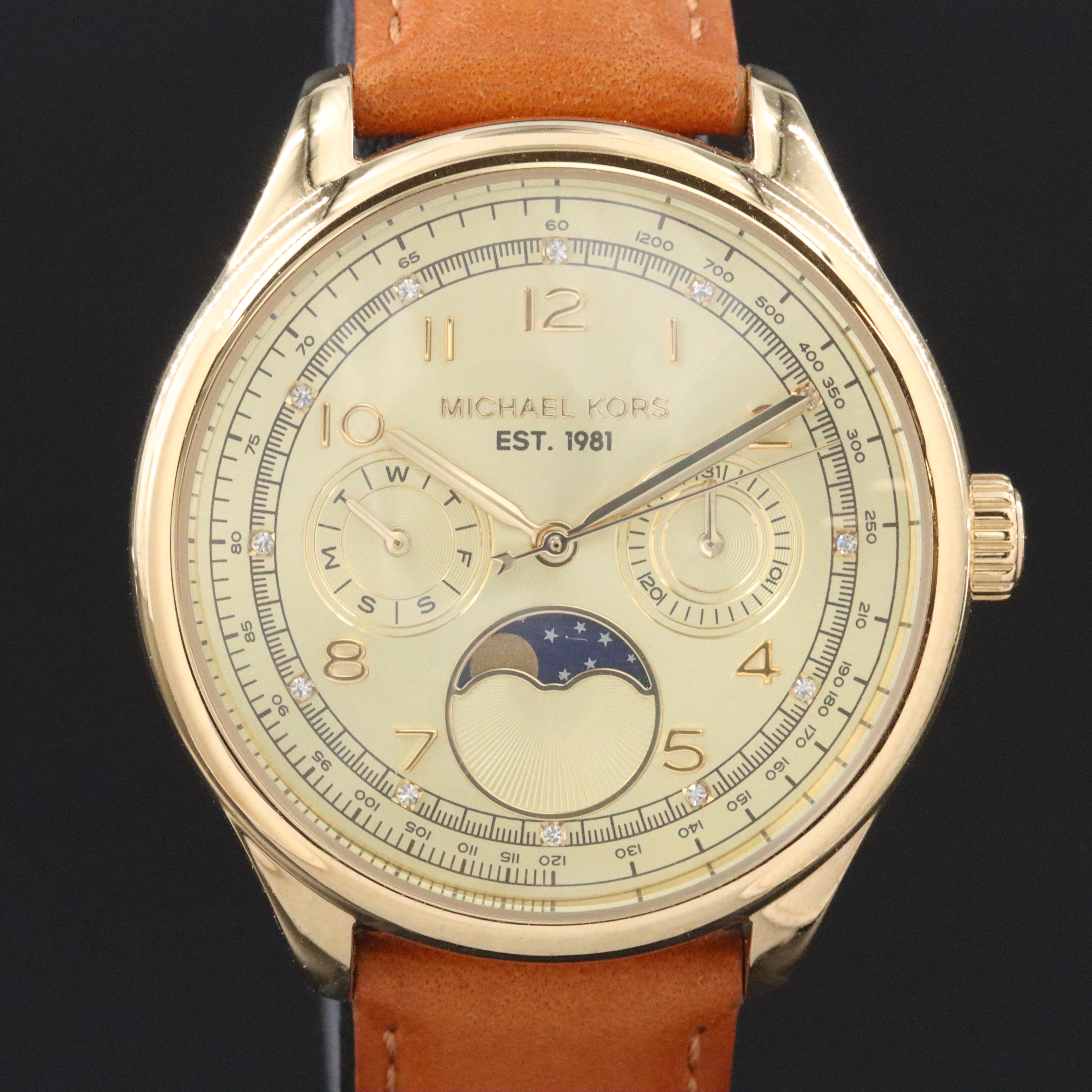 Michael Kors Amelia Champagne Dial Gold-Tone Quartz Watch