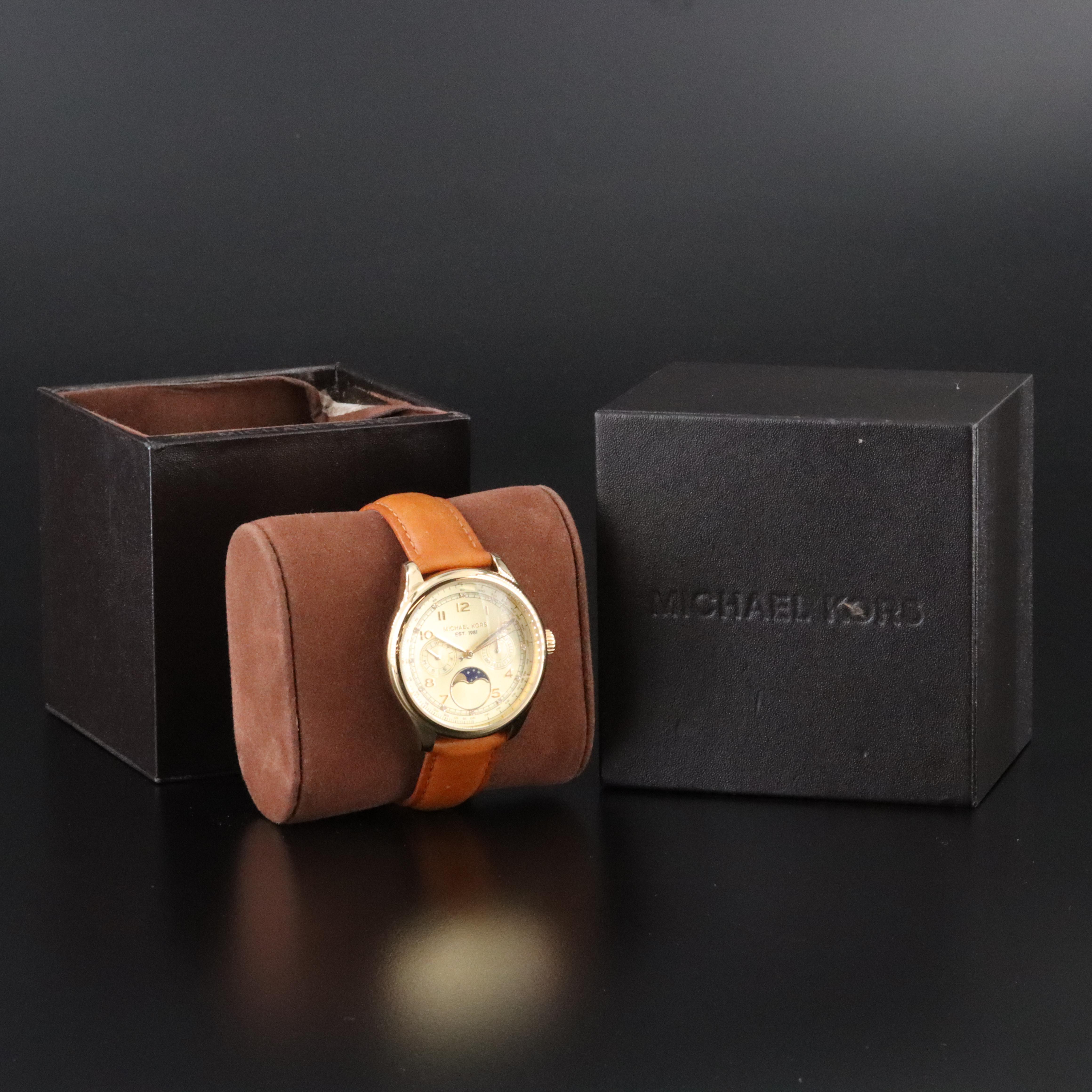 Michael Kors Amelia Champagne Dial Gold-Tone Quartz Watch