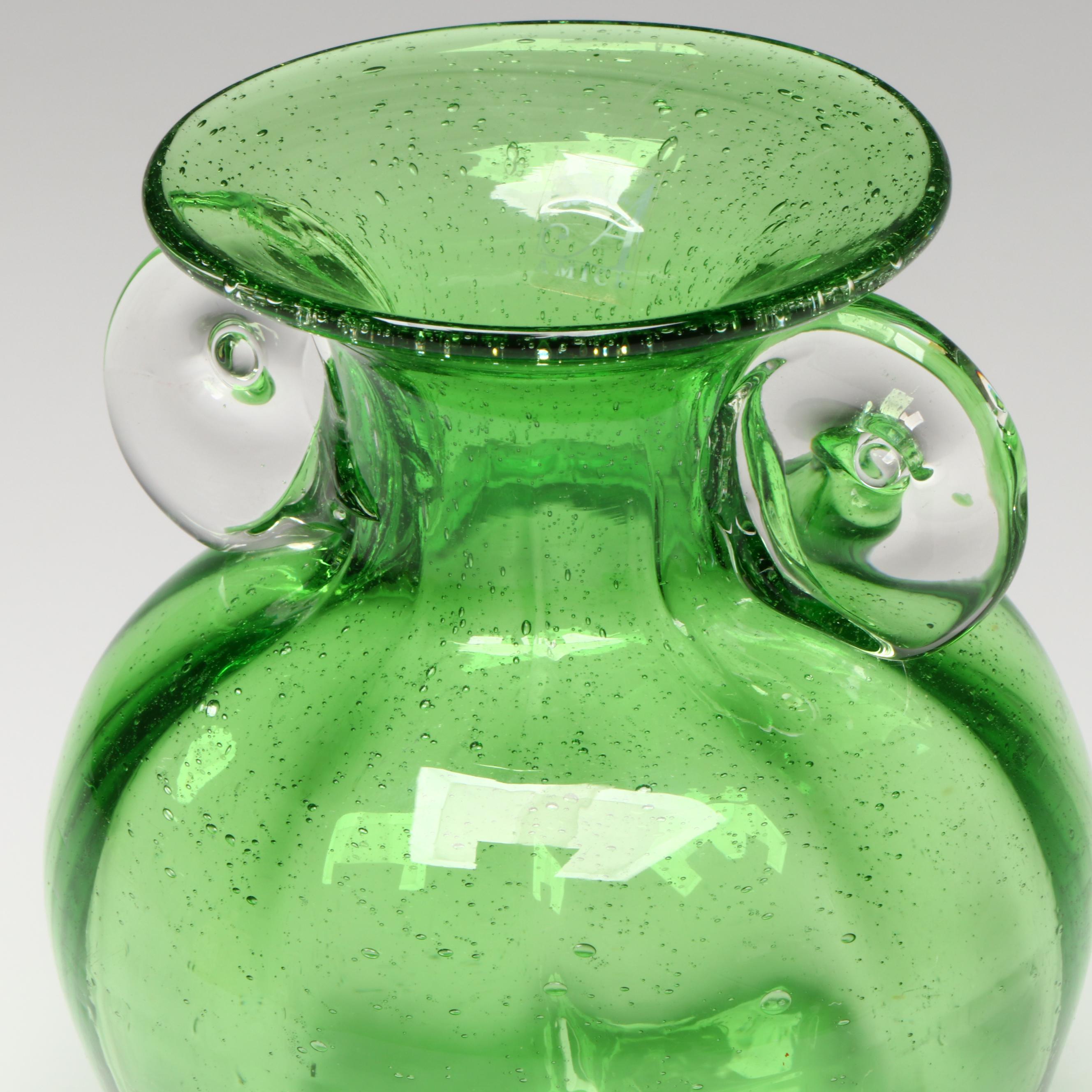 Imperial with Other Vaseline Glass Hobnail Jars with Tableware