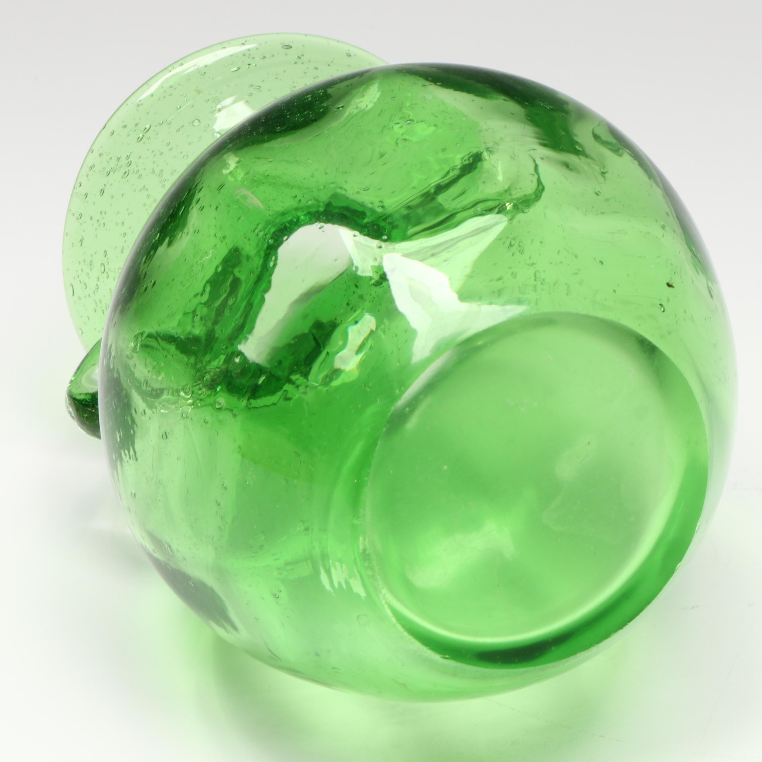 Imperial with Other Vaseline Glass Hobnail Jars with Tableware