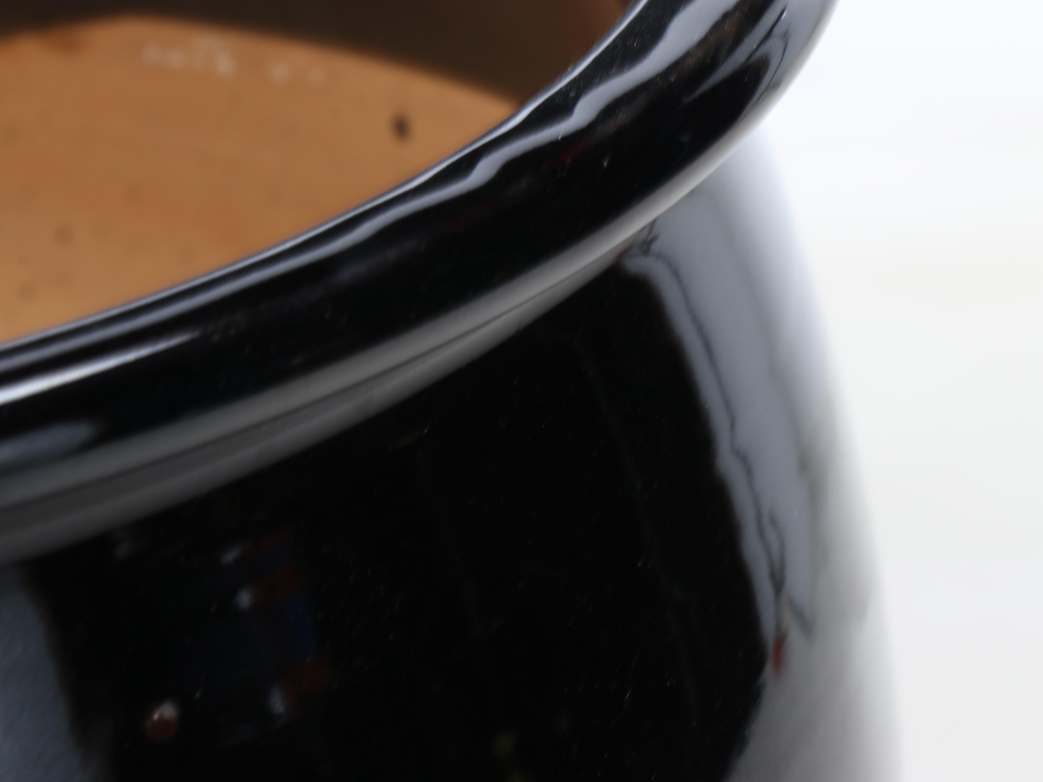 White Glazed Ceramic Urn Planter with Black Glazed Planter