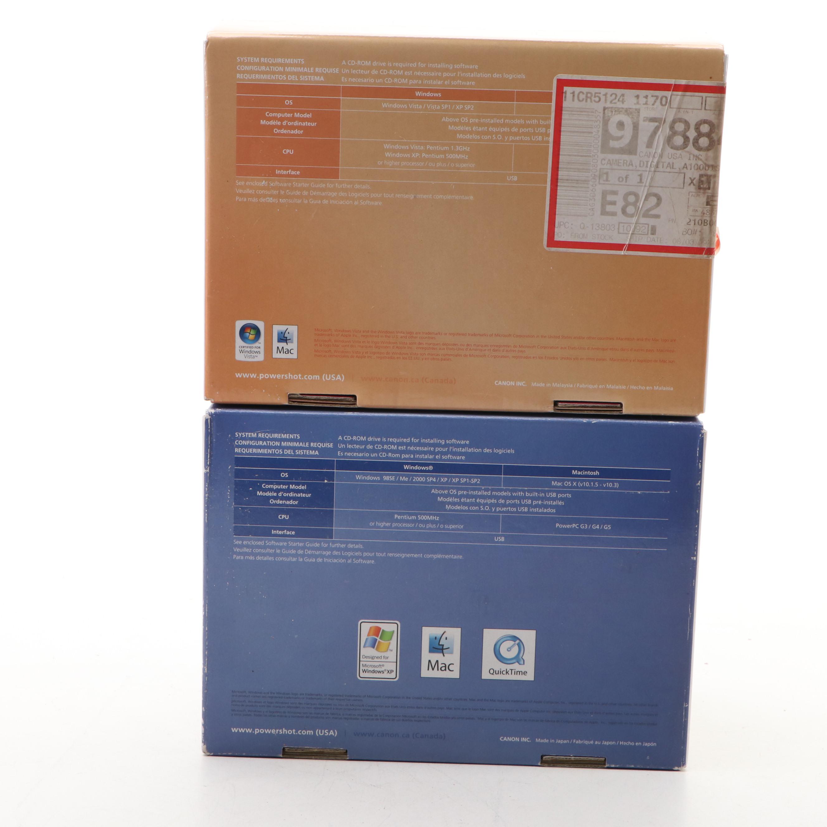 Canon PowerShot S2 IS and A1000 IS, ZR960 Video Camera, Power Cord, More