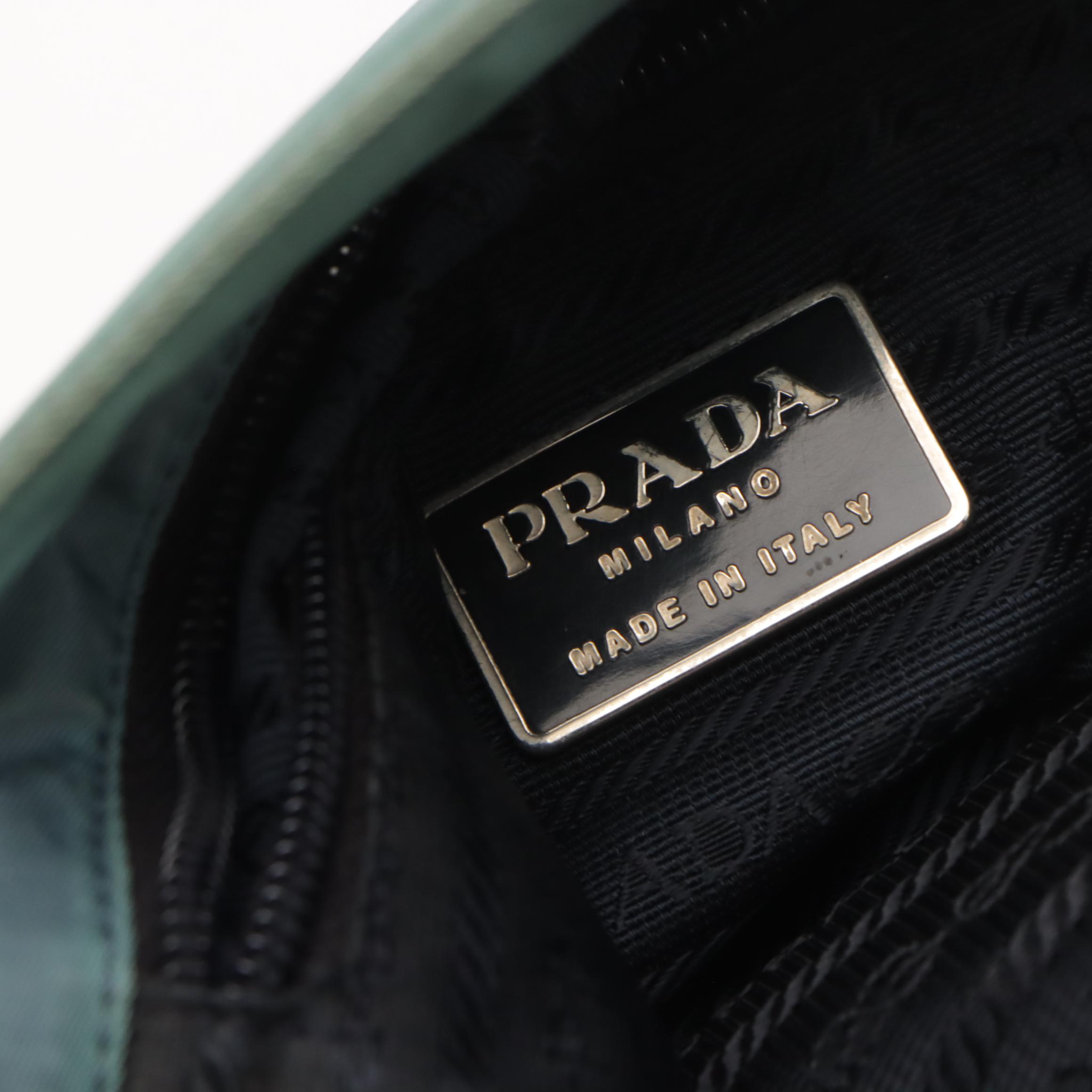 Prada Blue Tessuto Nylon Shoulder Bag