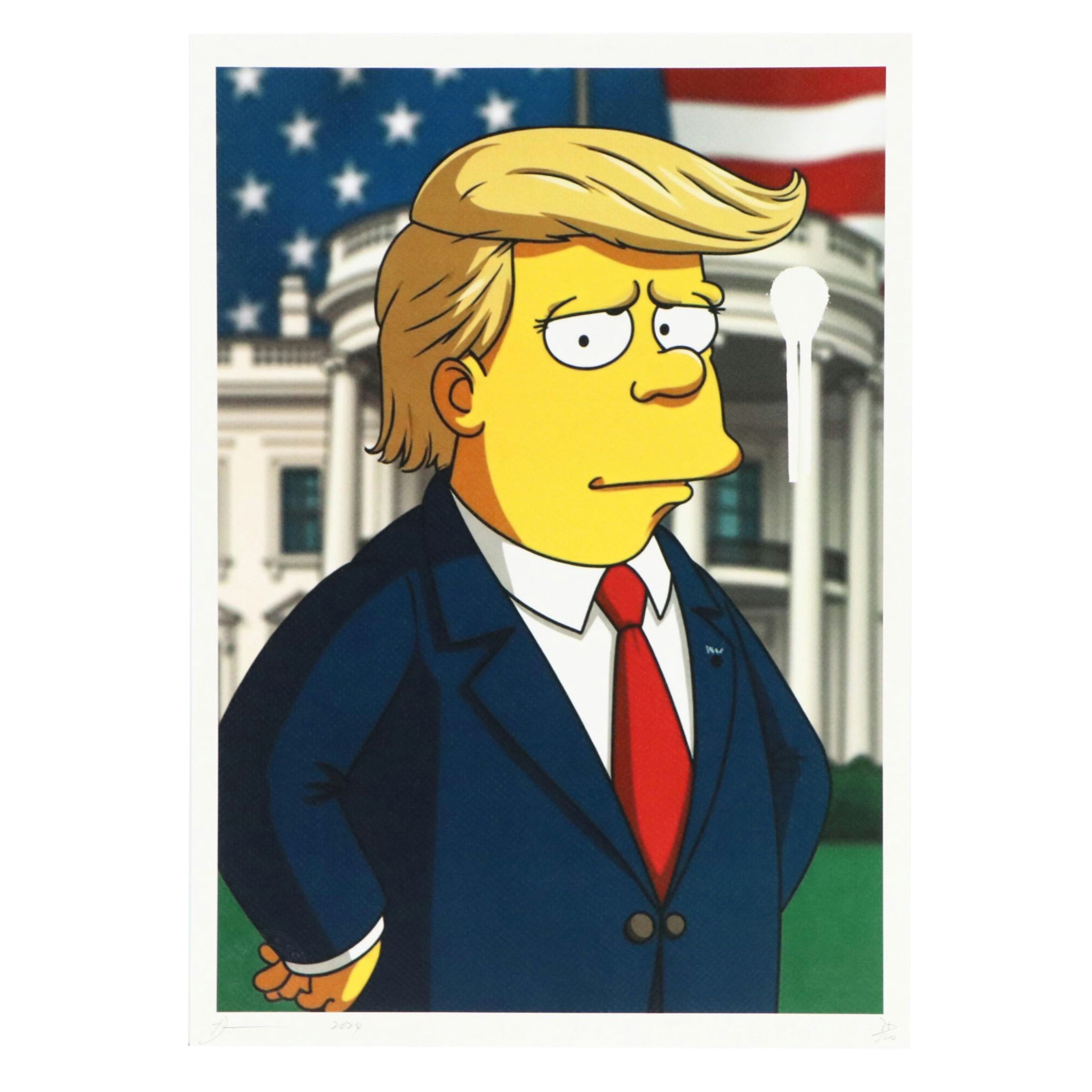Death NYC Graphic Digital Print of Donald Trump from "The Simpsons," 2024