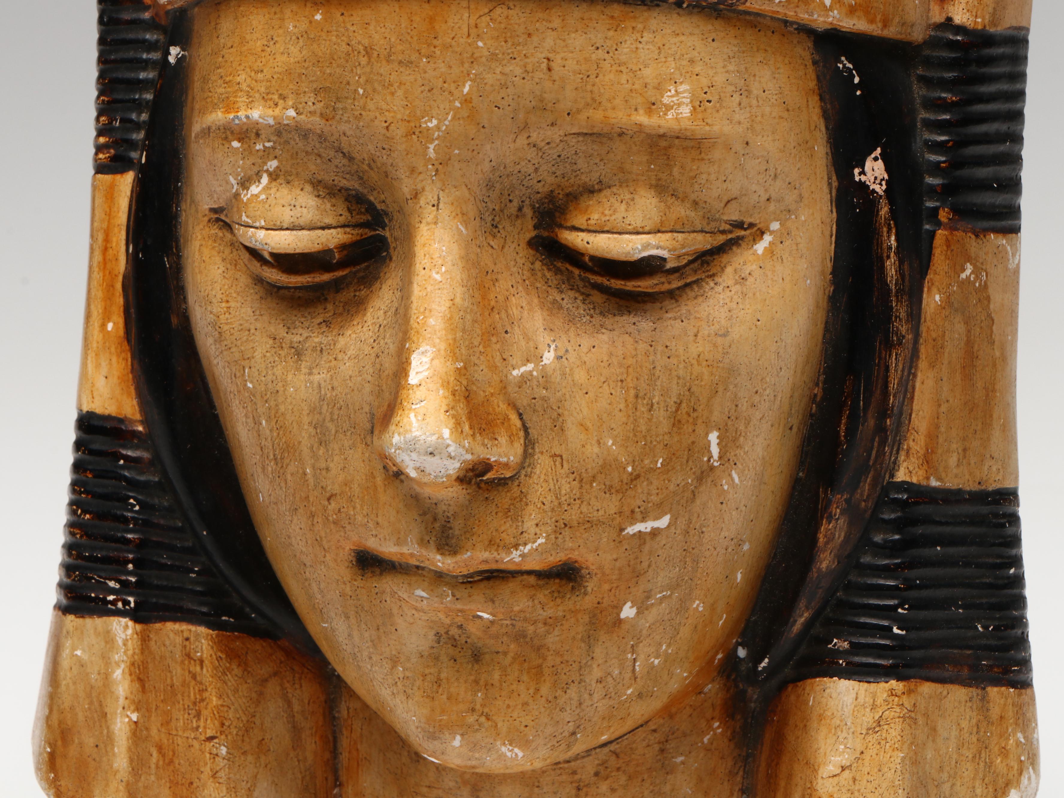 Antique Art Deco Plaster Bust by R. Scali