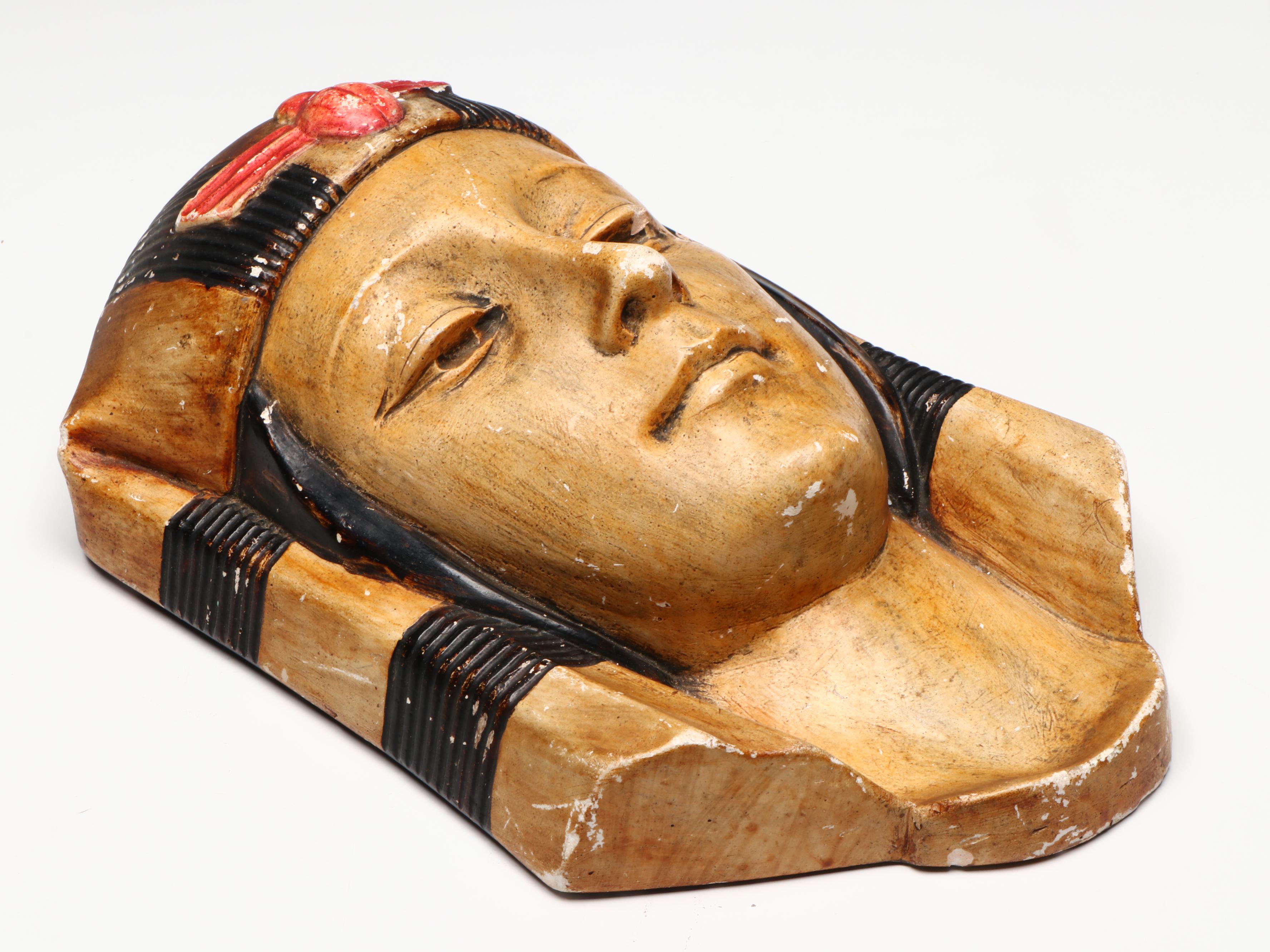 Antique Art Deco Plaster Bust by R. Scali