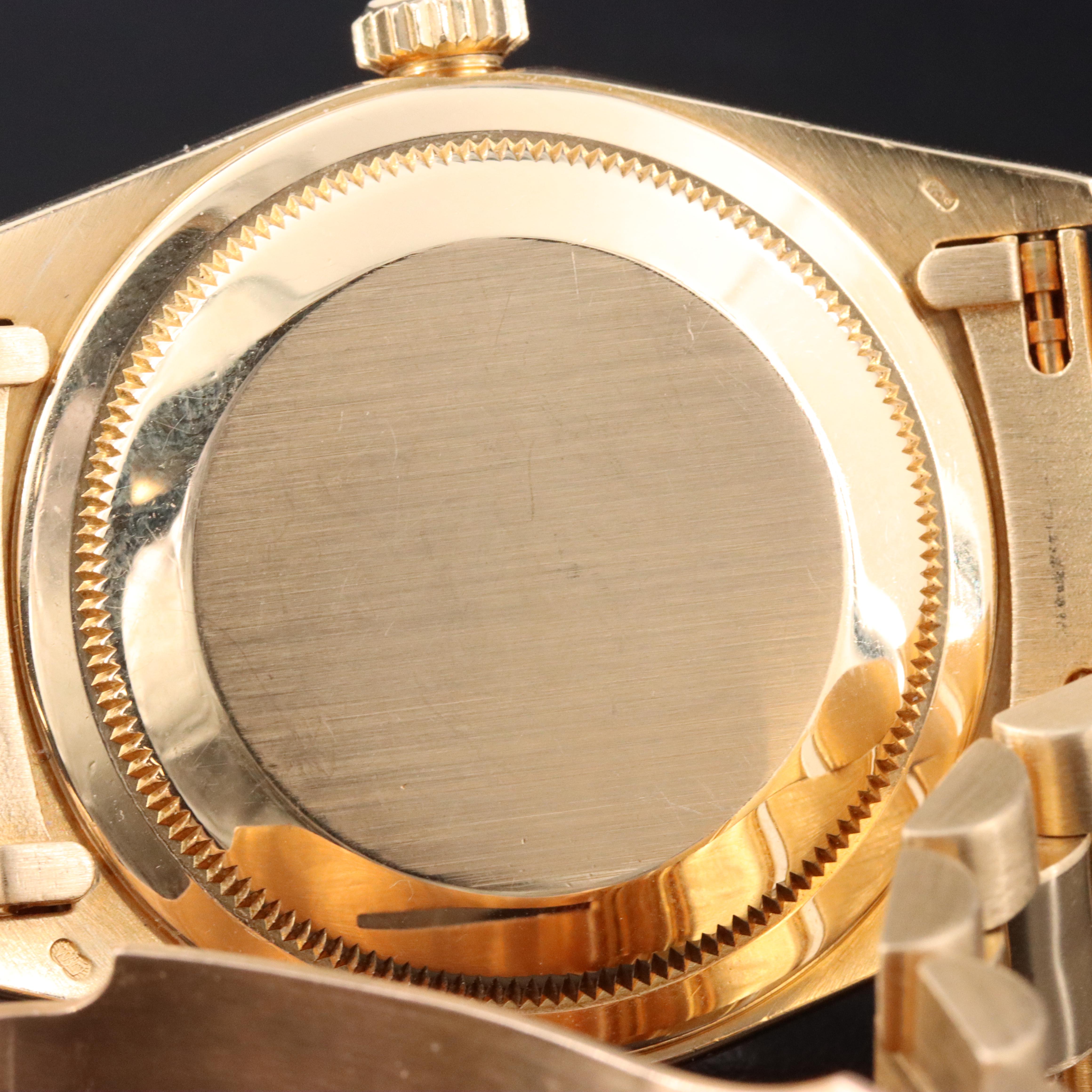 Rolex Day-Date 18238 Custom 1 CTW Diamond 18K Gold 36mm Automatic Watch