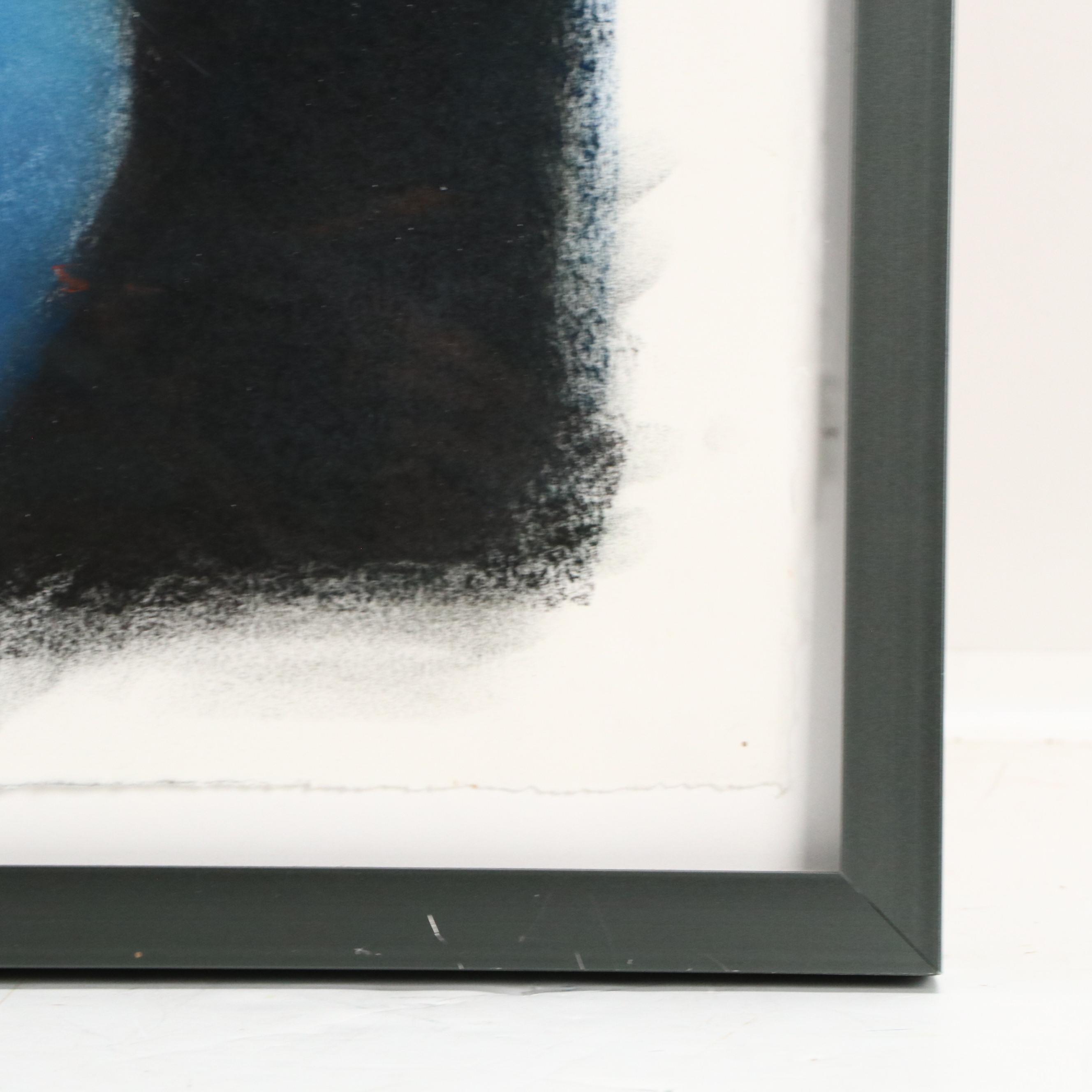 Dan Miller Landscape Chalk Pastel Drawing "Puddle Study," 21st Century